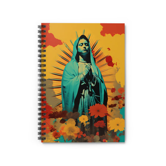 Guadalupe's Miraculous Presence Journal - Sanctified Souls Art - Religious Based Notebook - Spiral Notebook - Ruled Line - Our Lady