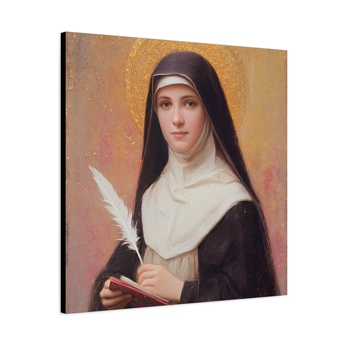 Saint Mechtildis / Mechtide of Hefta / Mechthild of Hackeborn - Gallery Wrapped Canvas - Print - Religious Art for your Home - Catholic Art