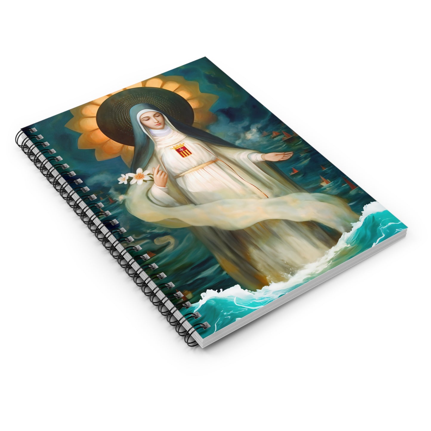 Mary of Cervellon / Saint Maria of Cerevellon Journal - Sanctified Souls Art - Religious Based Notebook - Spiral Notebook - Ruled Line