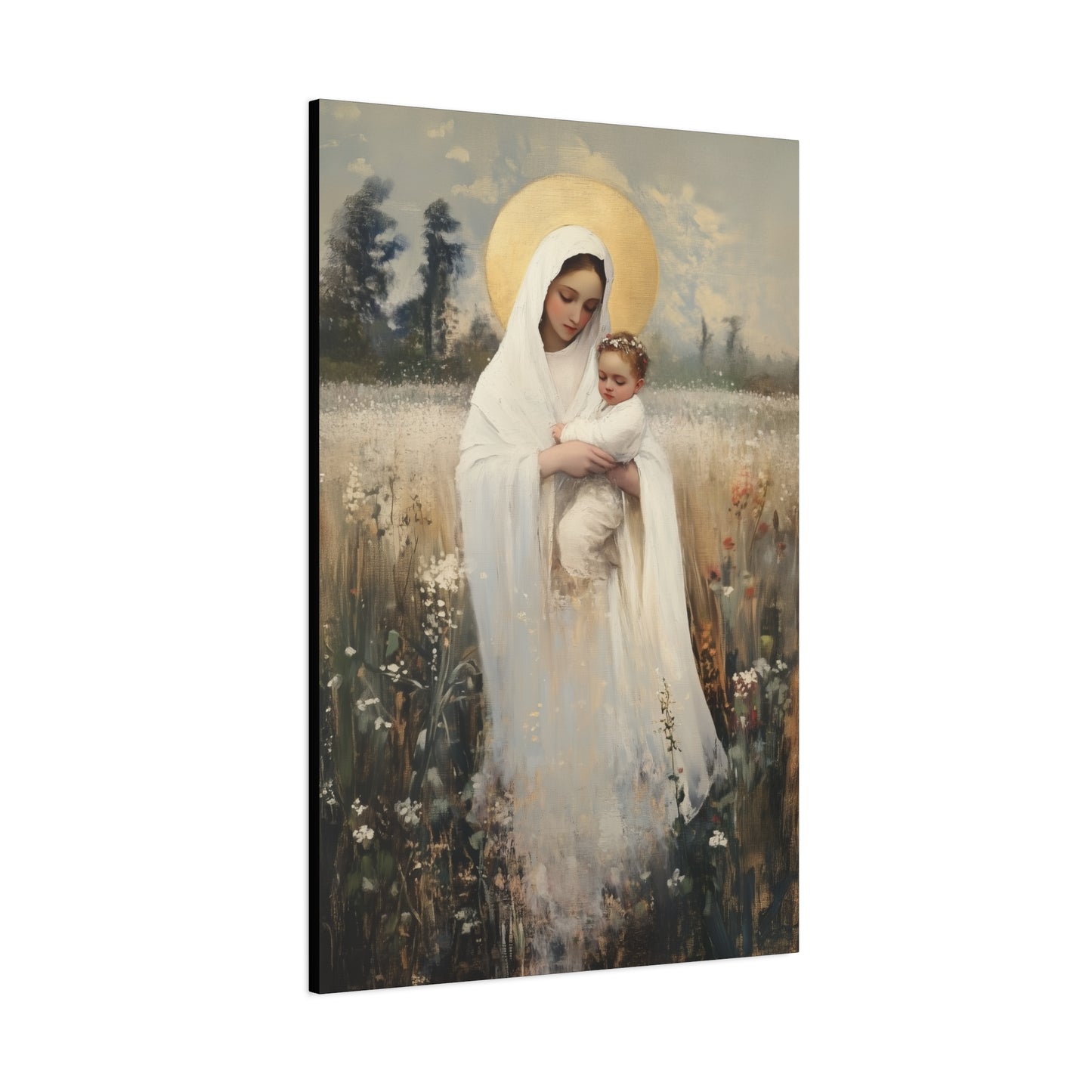 Our Lady of the Prairie - Multiple Sizes - Catholic Home art - Museum Wrapped Canvas - Sanctified Souls Print