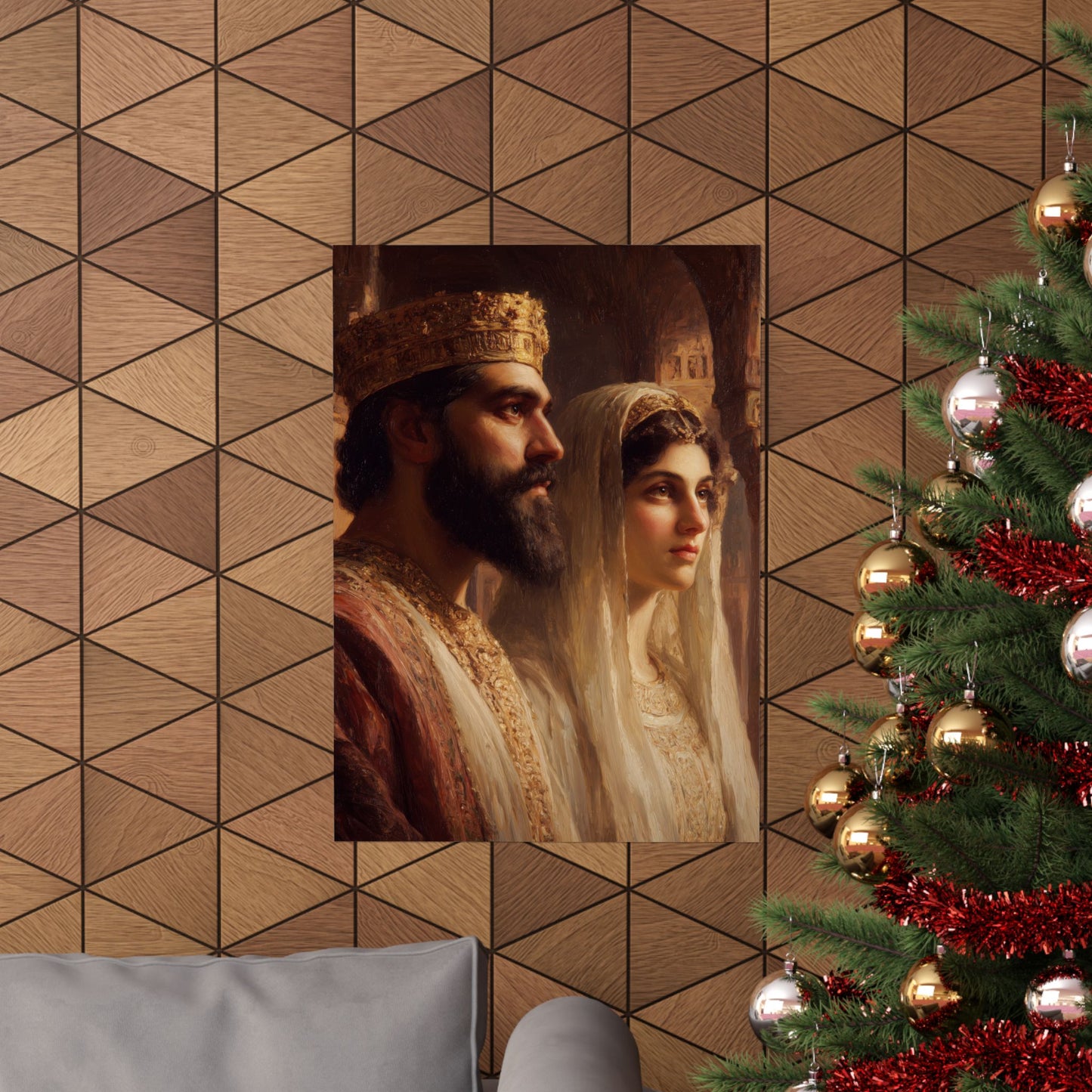King Xerxes and Queen Esther - Sanctified Souls Print - Multiple Sizes - Premium Matte Vertical Posters