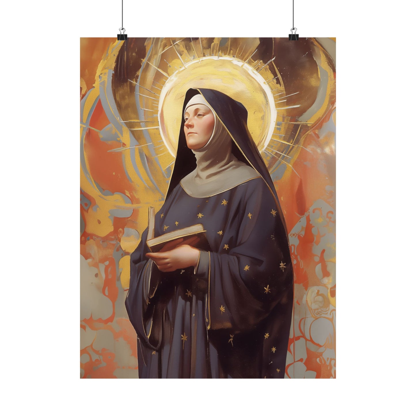 Saint Monica of Hippo - Sanctified Souls Print - Multiple Sizes - Premium Posters - Catholic Art - Christian - Gifts for Catholics