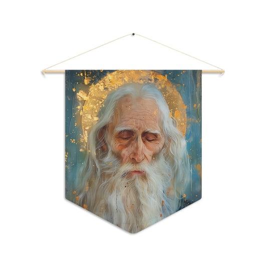 Saint Paul the Simple Wall Banner / Wall Hanging - Prayer room art - Catholic Home Art - Large Saint Art - 18" x 21"
