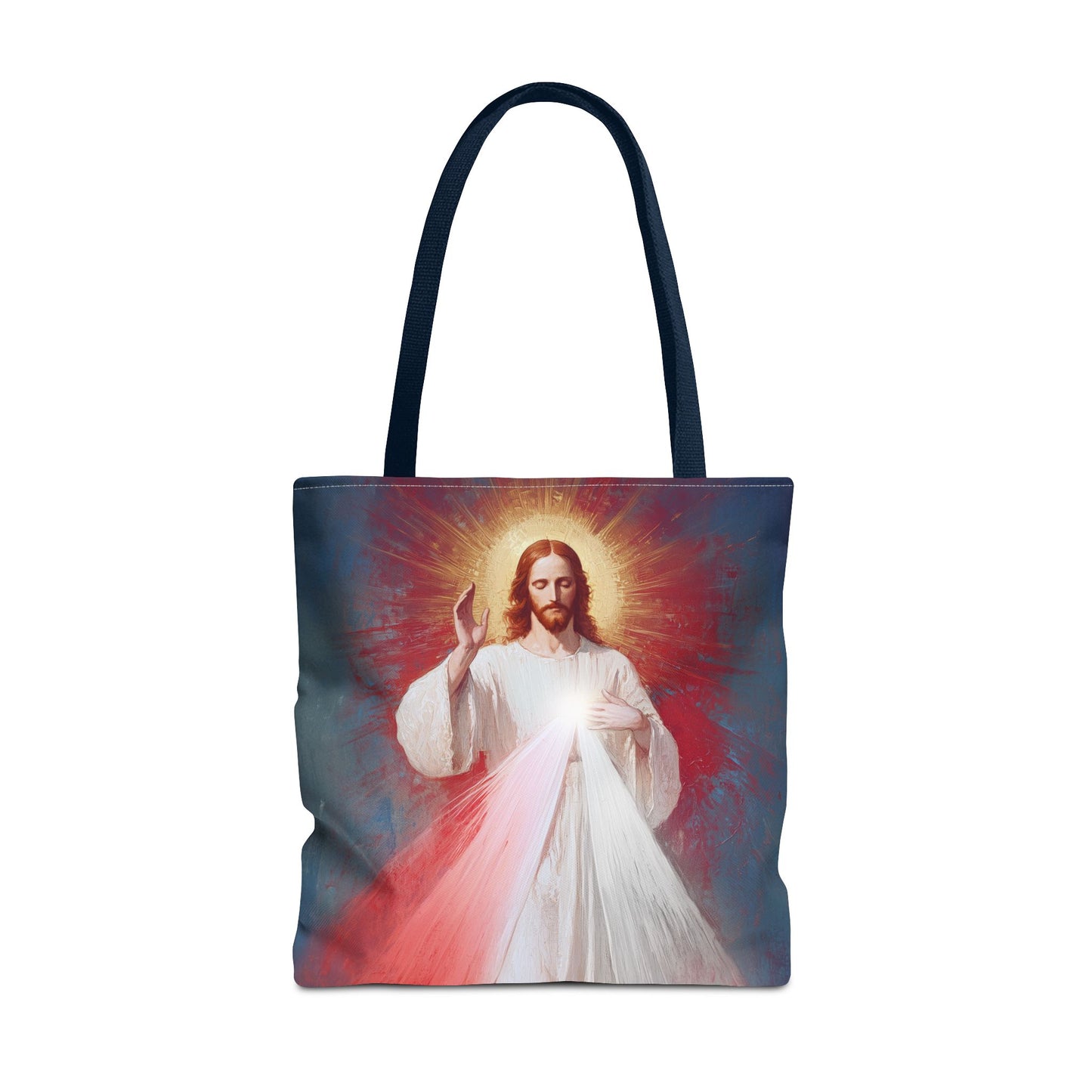 The Divine Mercy - Our Lord Jesus Christ - Tote Bag - Large Medium Small Faith Art Bag - Re-usable Tote Purse - Double Sided