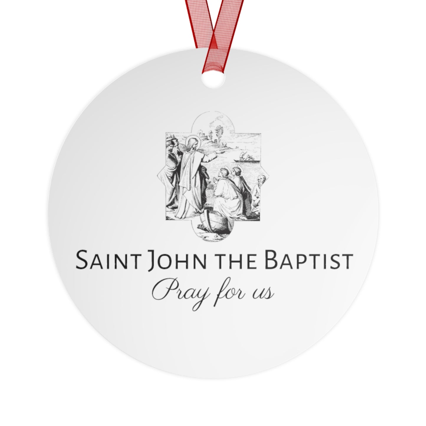 Saint John the Baptist - Religious Holiday Christmas Ornament and Keepsake - Double sided Religious Ornament