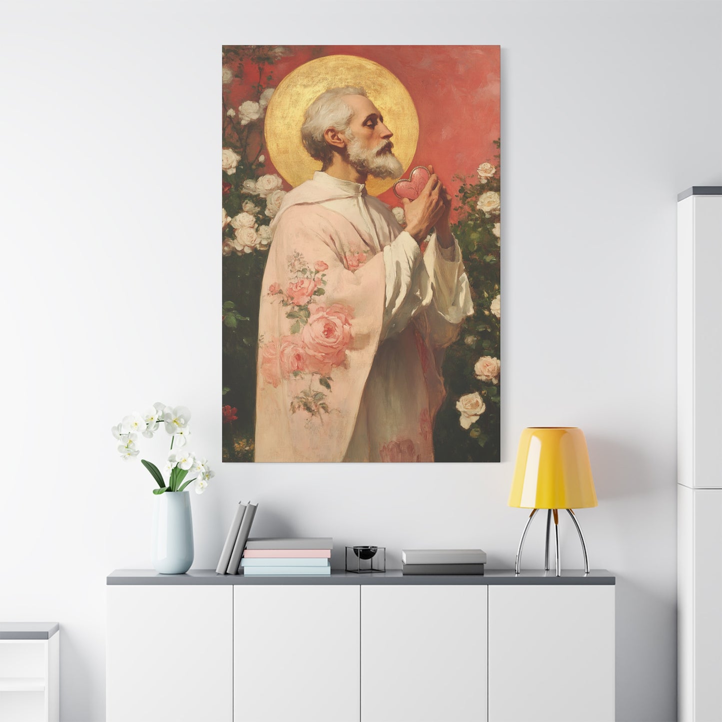 Saint Valentine - Multiple Sizes - Catholic Home art - Museum Wrapped Canvas - Sanctified Souls Print - Catholic Saint Art