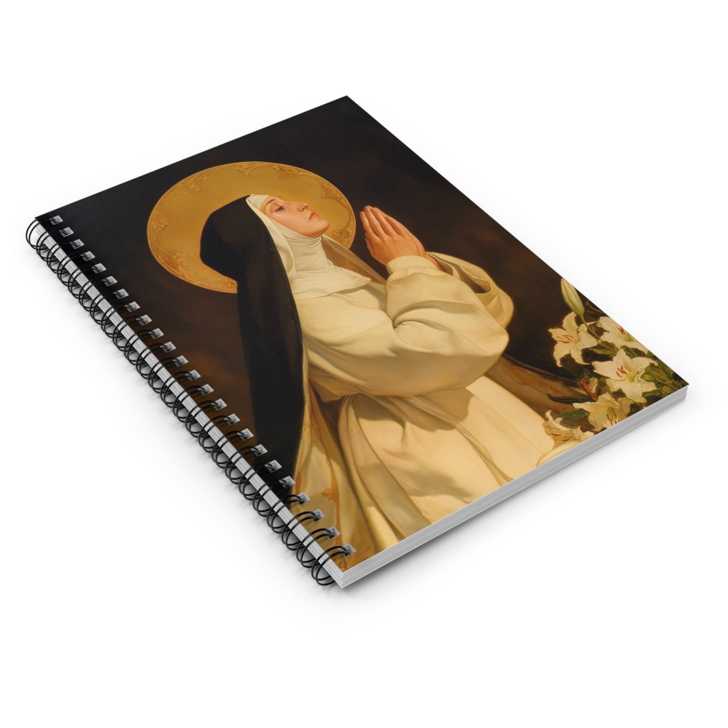 Saint Lutgardis - Sanctified Souls Art - Religious - Spiral Notebook - Ruled Line - Catholic Religious art present gift