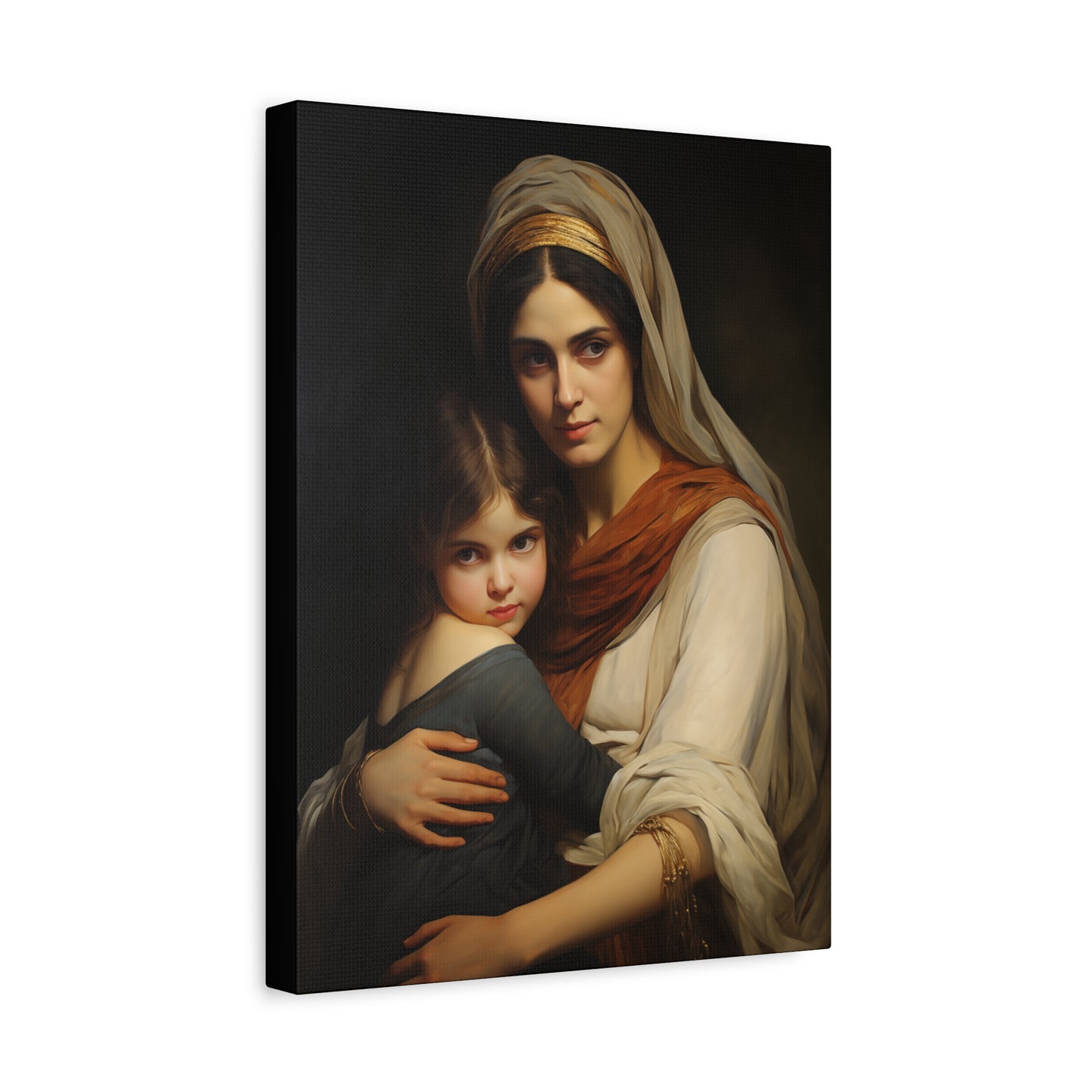 Saint Anne mother of Mary the Blessed Virgin - Museum Wrapped Canvas - Sanctified Souls Print - Religious Art for your Home