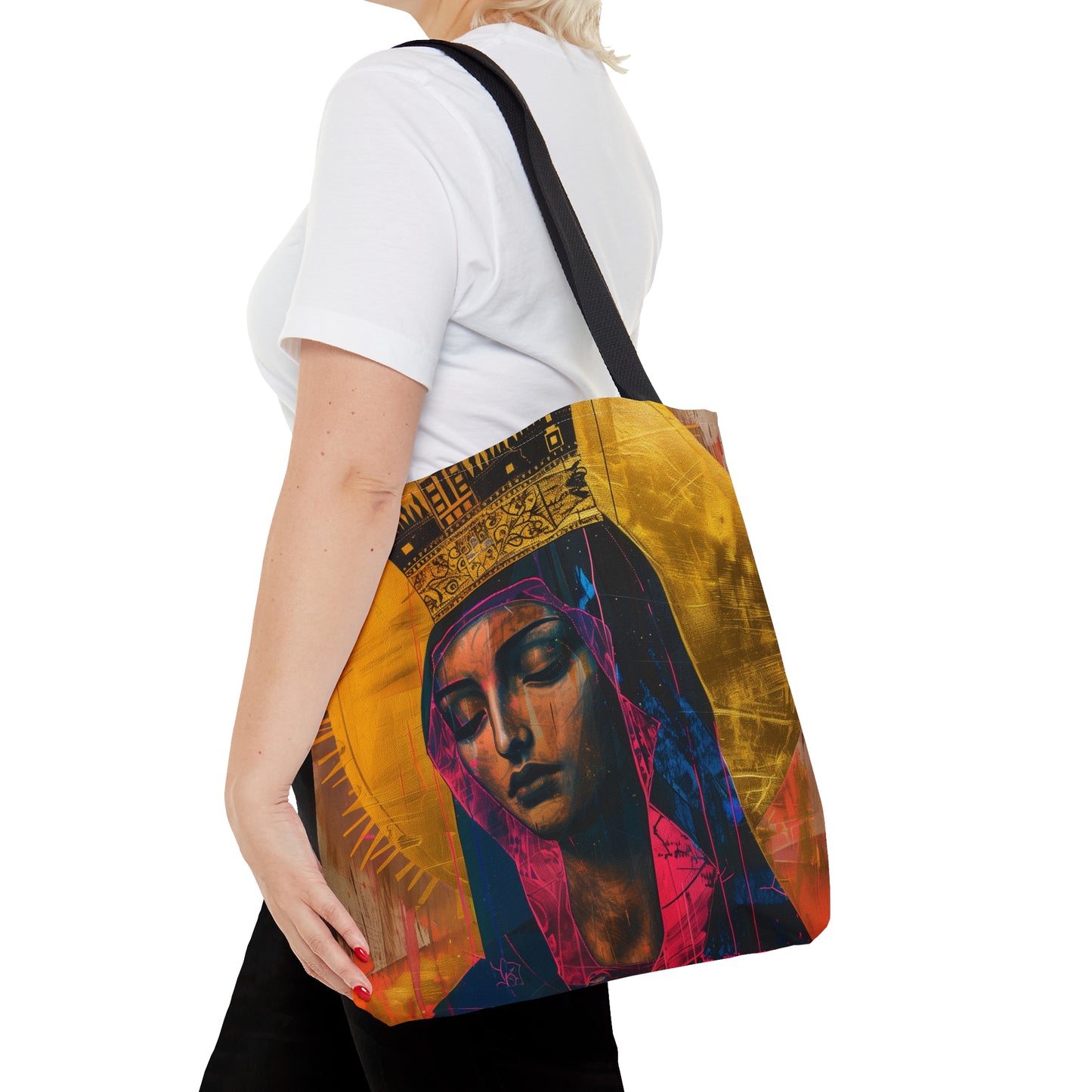 Mother Mary - Queen of the Universe  Tote Bag - Large Medium Small Faith Art Bag - Catholic Faith Purse - Religious Carry All