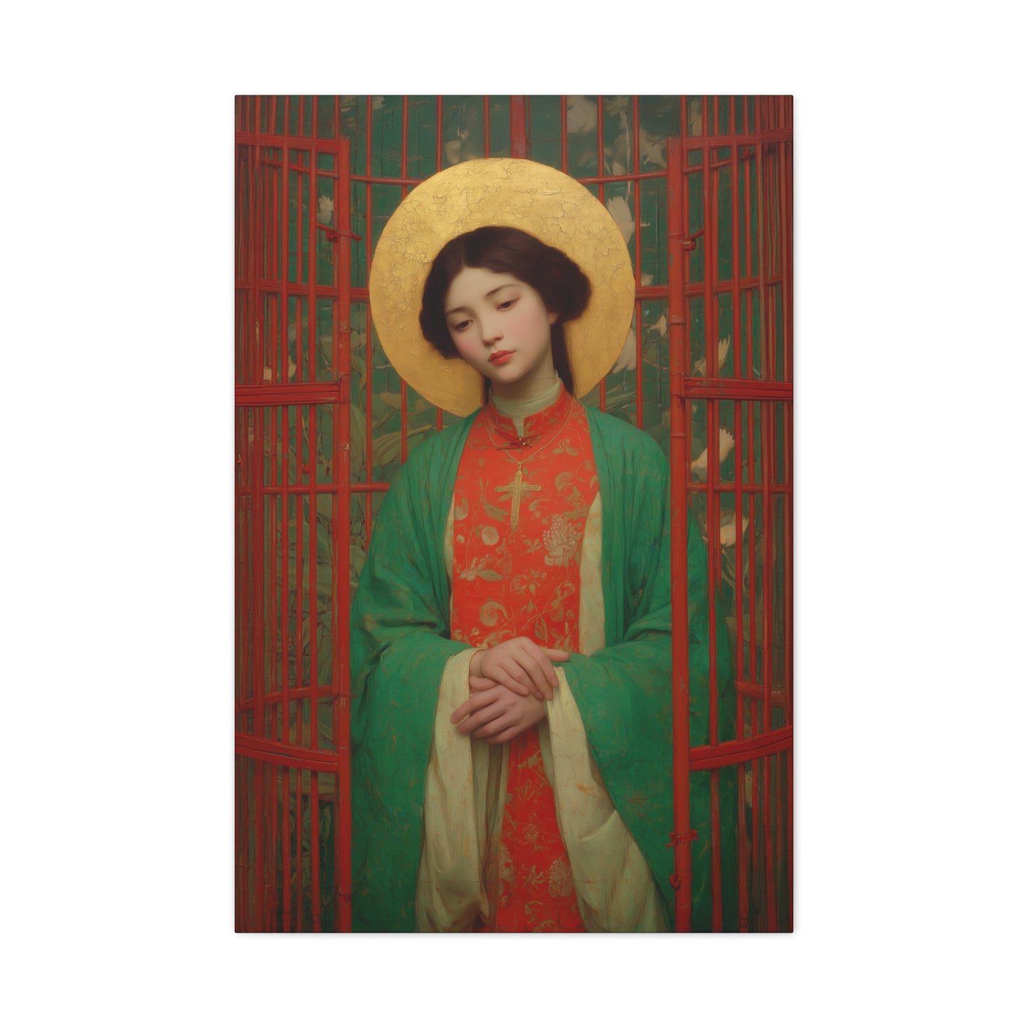 Saint Agnes Tsao Kou Ying -  Museum Wrapped Canvas - Sanctified Souls Print - Religious Art for your Home - Catholic Patron Saint Art