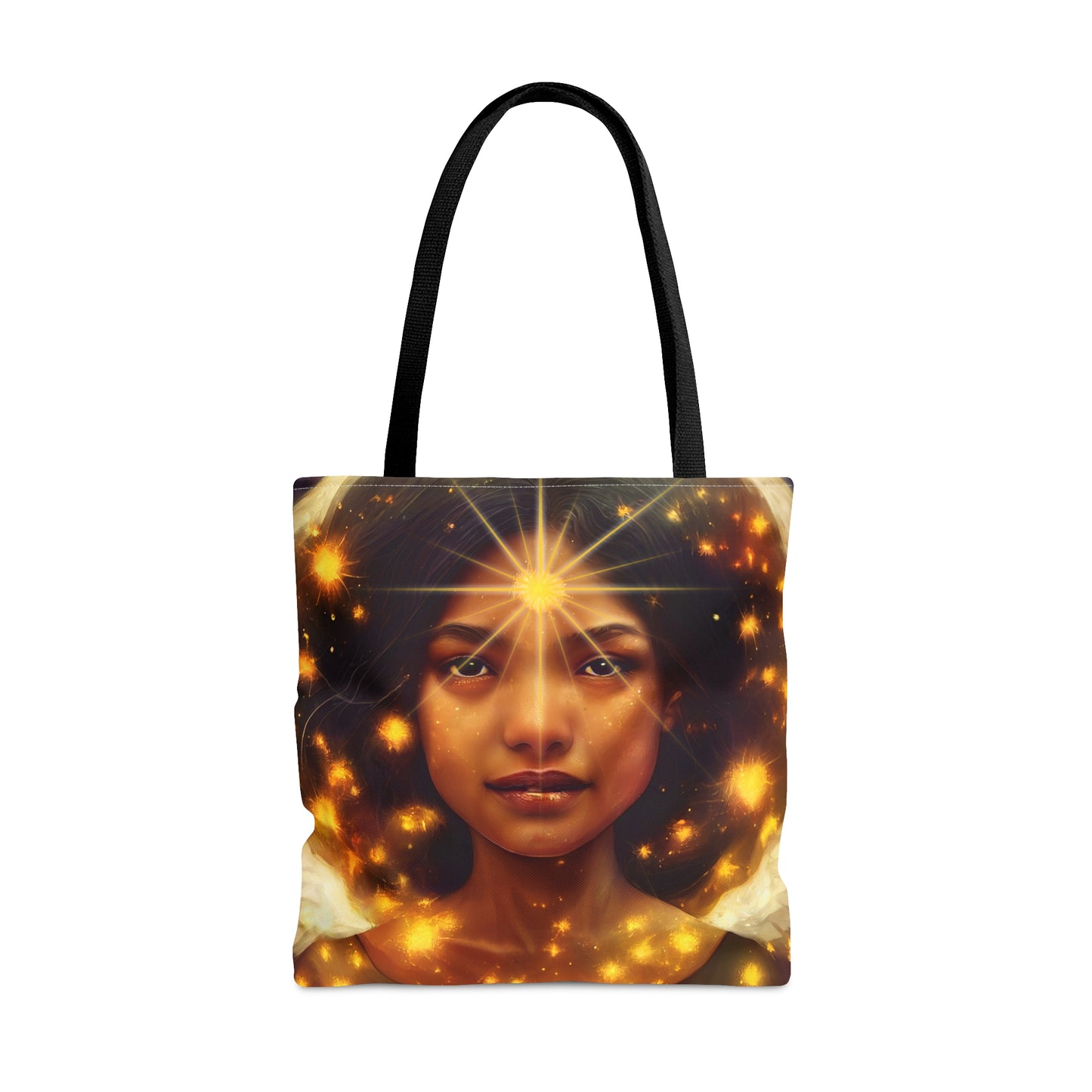 Uriel Tote Bag - Large Medium Small - Art Bag -  Guardian Angel Double Sided Purse - Carry All Bag - Spiritual Gift - Divine Oracle Art