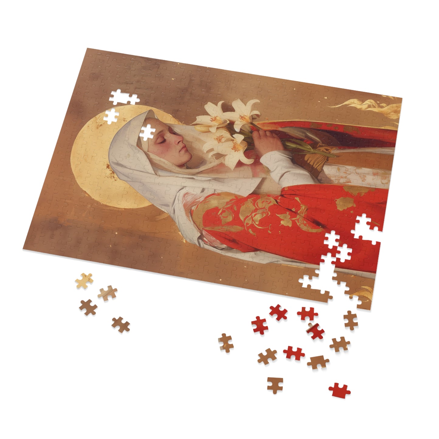 Saint Faith of Agen - Puzzle & Keepsake Tin - Religious Jigsaw Puzzle (30, 110, 252, 500,1000-Piece)