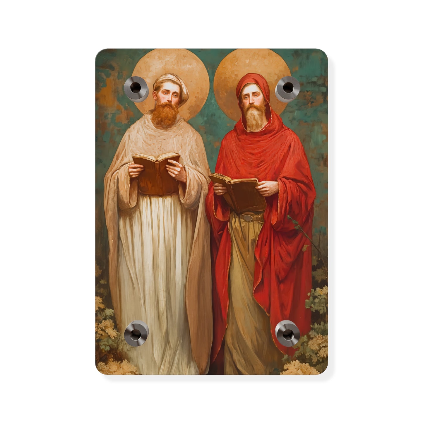 Saints Cosmas and Damian Wall Art Panel - Ready to Hang Acrylic Print - Catholic Saint Art - Patron Saint Print - Martyr Art