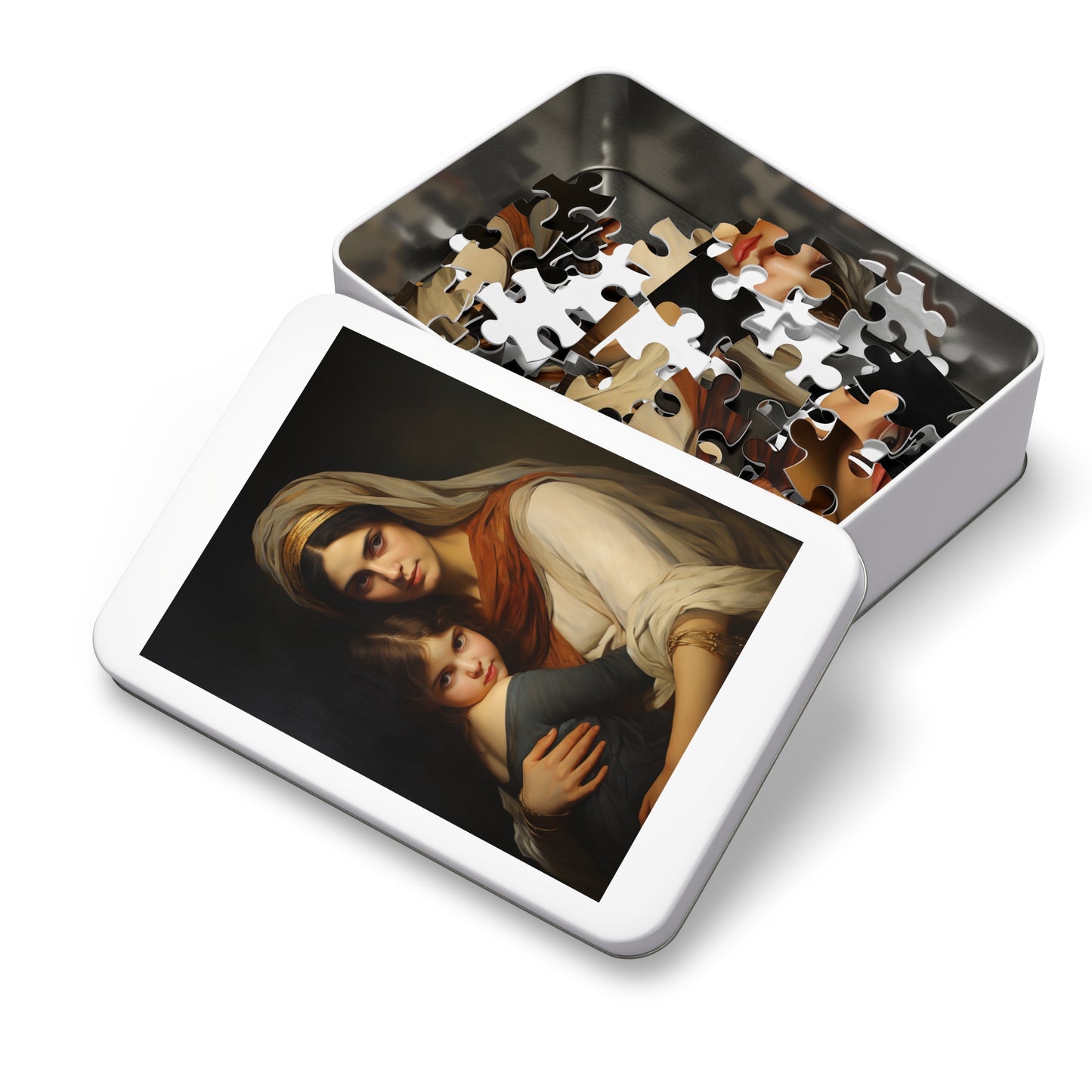 Saint Anne mother to Mary the Blessed Virgin - Puzzle and Keepsake Tin - Jigsaw Puzzle (30, 110, 252, 500,1000-Piece) - Religious Puzzle