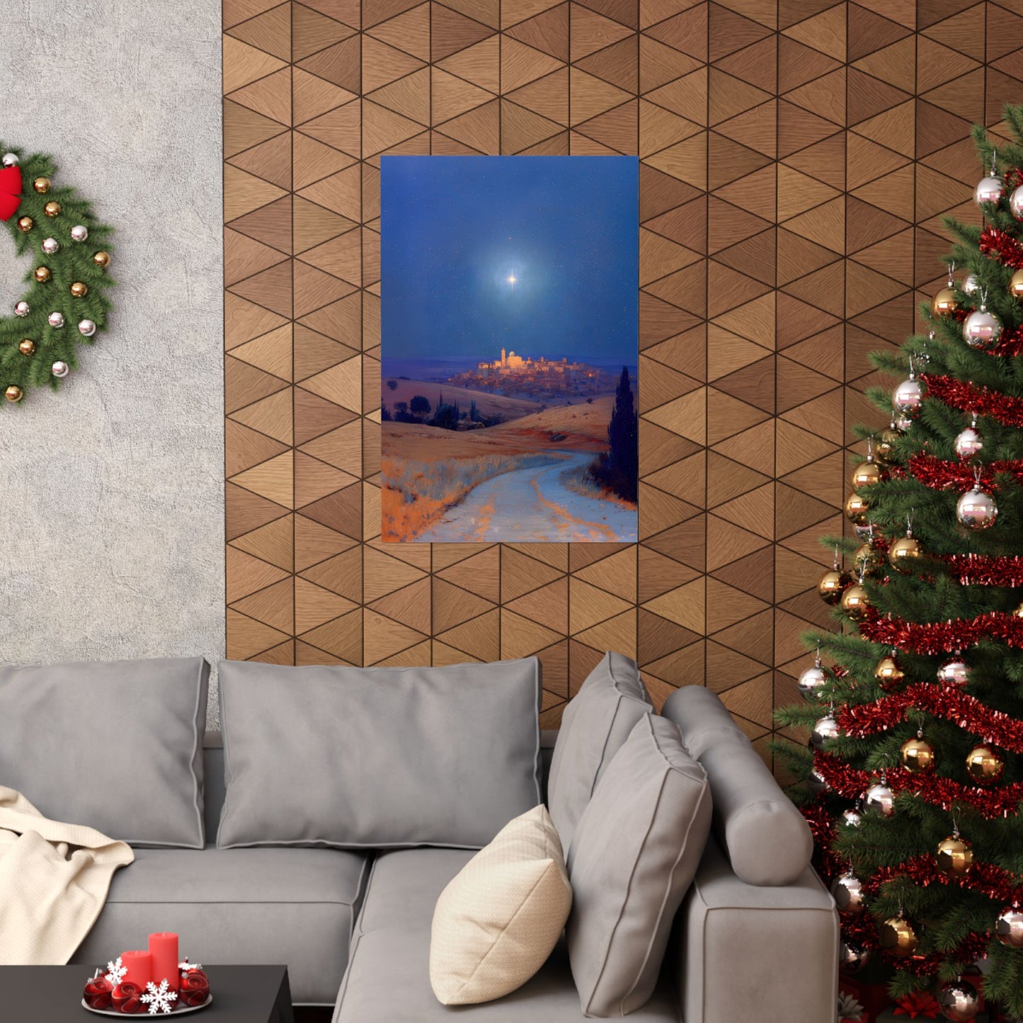 Bethlehem Wrapped in the Light of His Coming - Sanctified Souls Print - Multiple Sizes - Premium Matte Vertical Posters