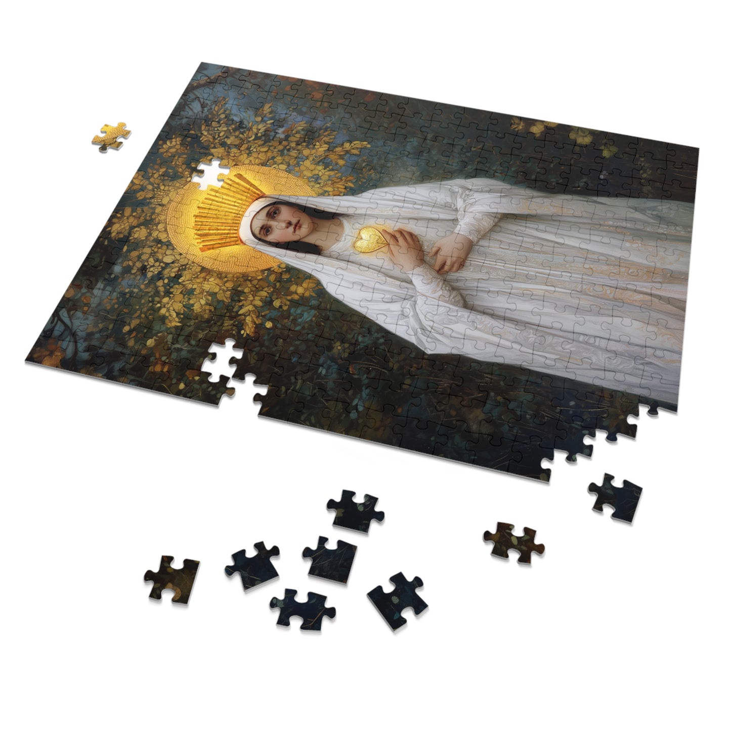 Our Lady of Beauraing - Our Lady of the Golden Heart - Marian Art - Puzzle - Keepsake Tin - Jigsaw Puzzle (30, 110, 252, 500,1000-Piece)