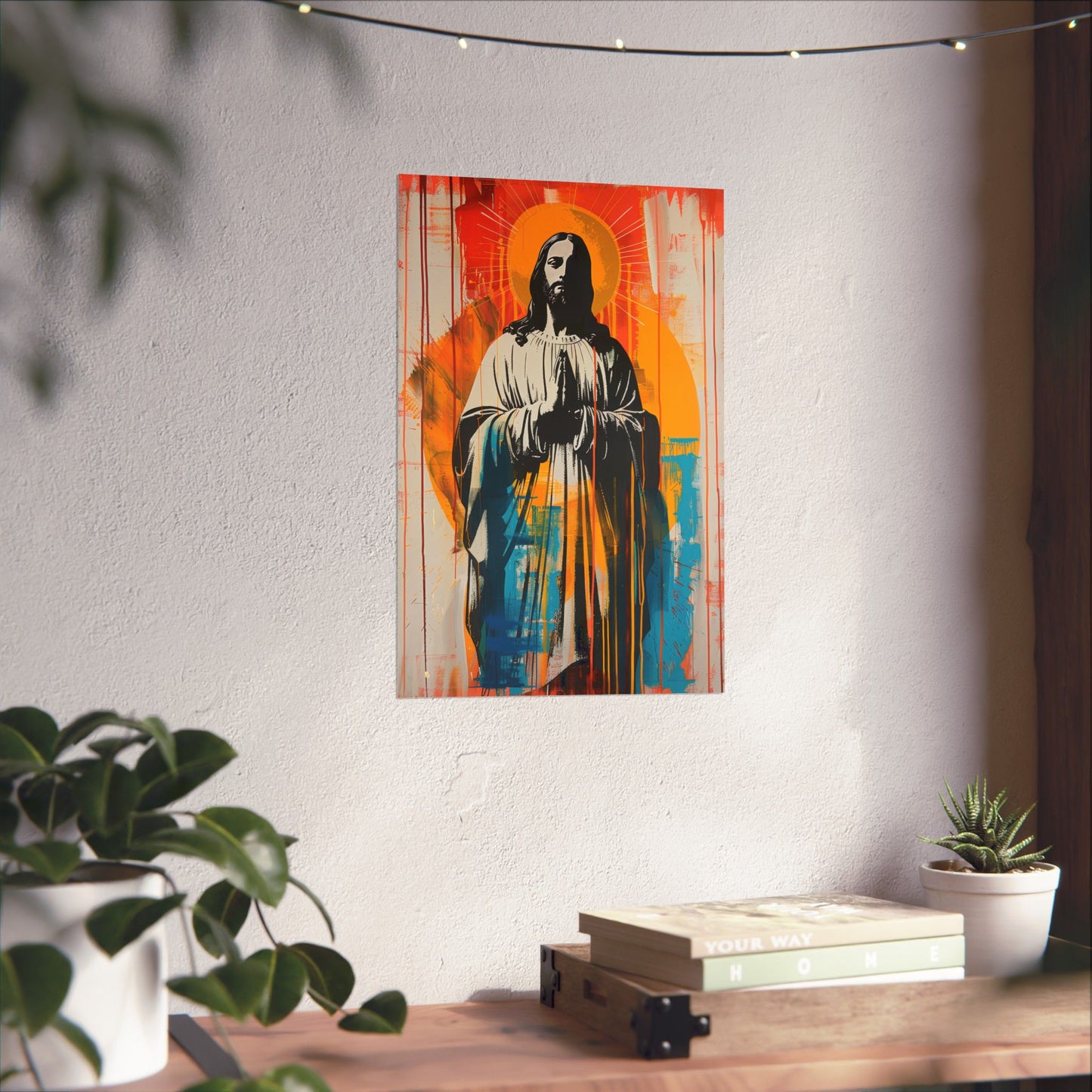 Jesus, King of Peace and Light - Sanctified Souls Print - Multiple Sizes - Premium Posters - Catholic Art - Christian painting