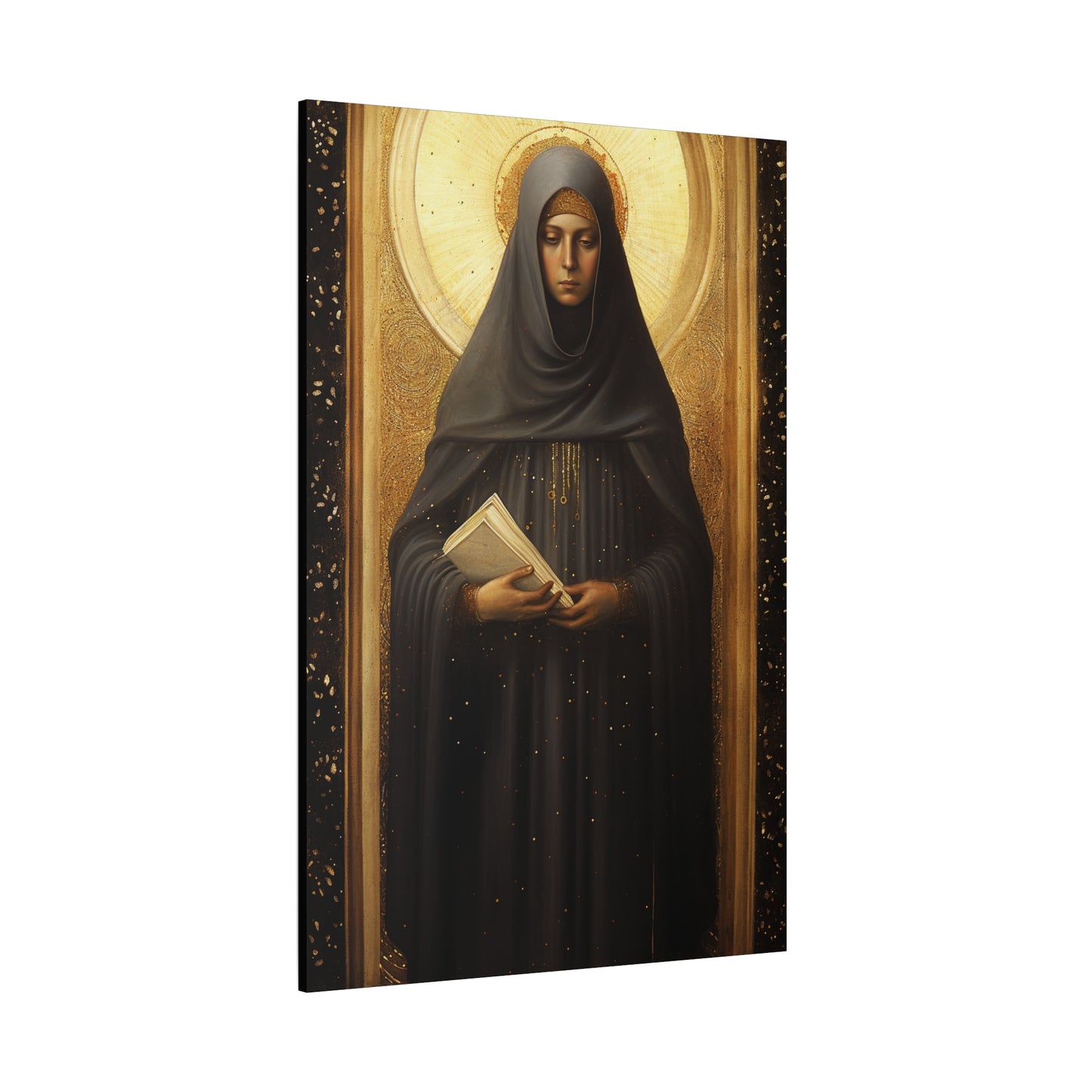 Saint Monica of Hippo - Museum Wrapped Canvas - Sanctified Souls Print - Religious Art for your Home