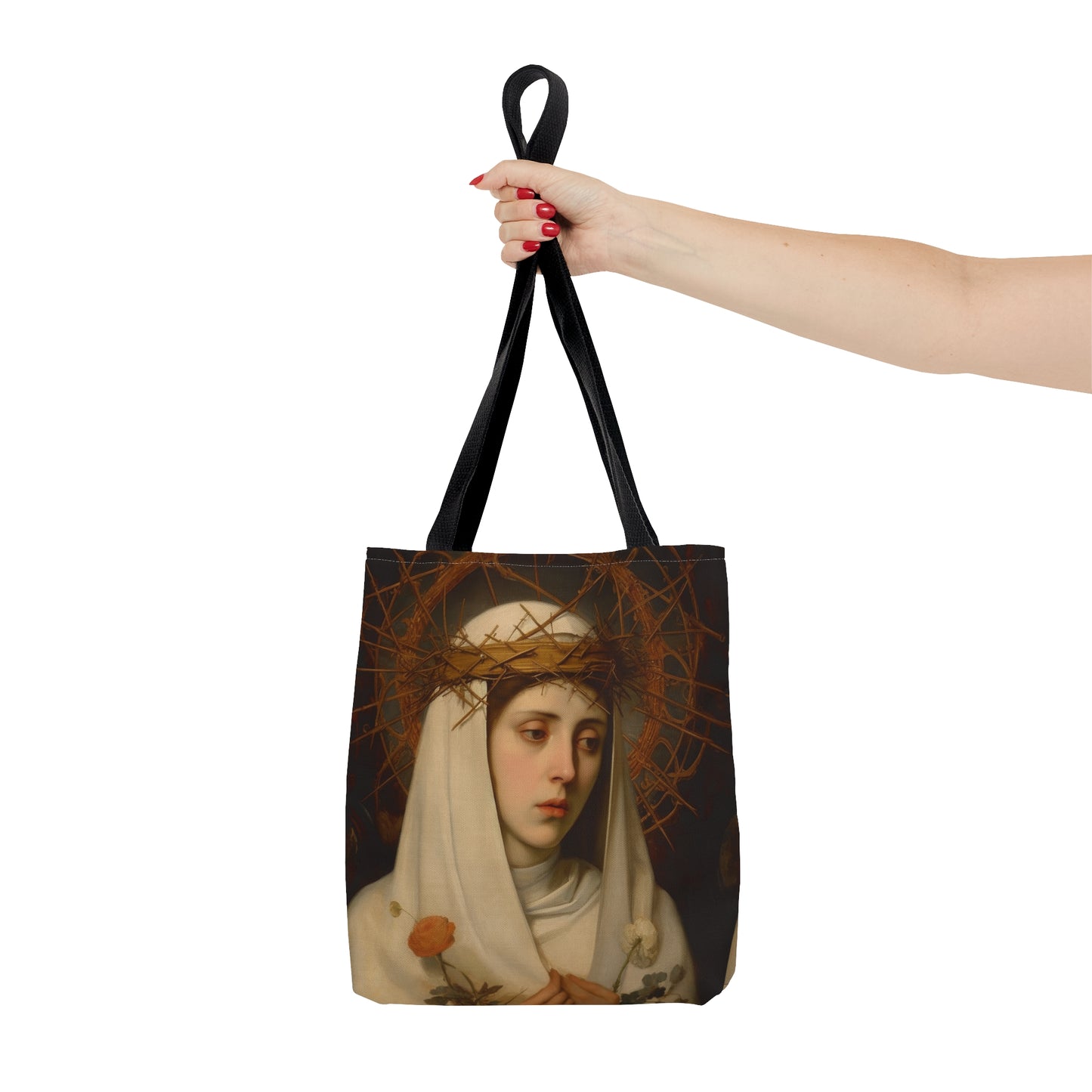 Saint Catherine of Siena Tote Bag - Large Medium Small Faith Art Bag -  Catholic Saint Purse - Carry All Bag - Religious Art Gift