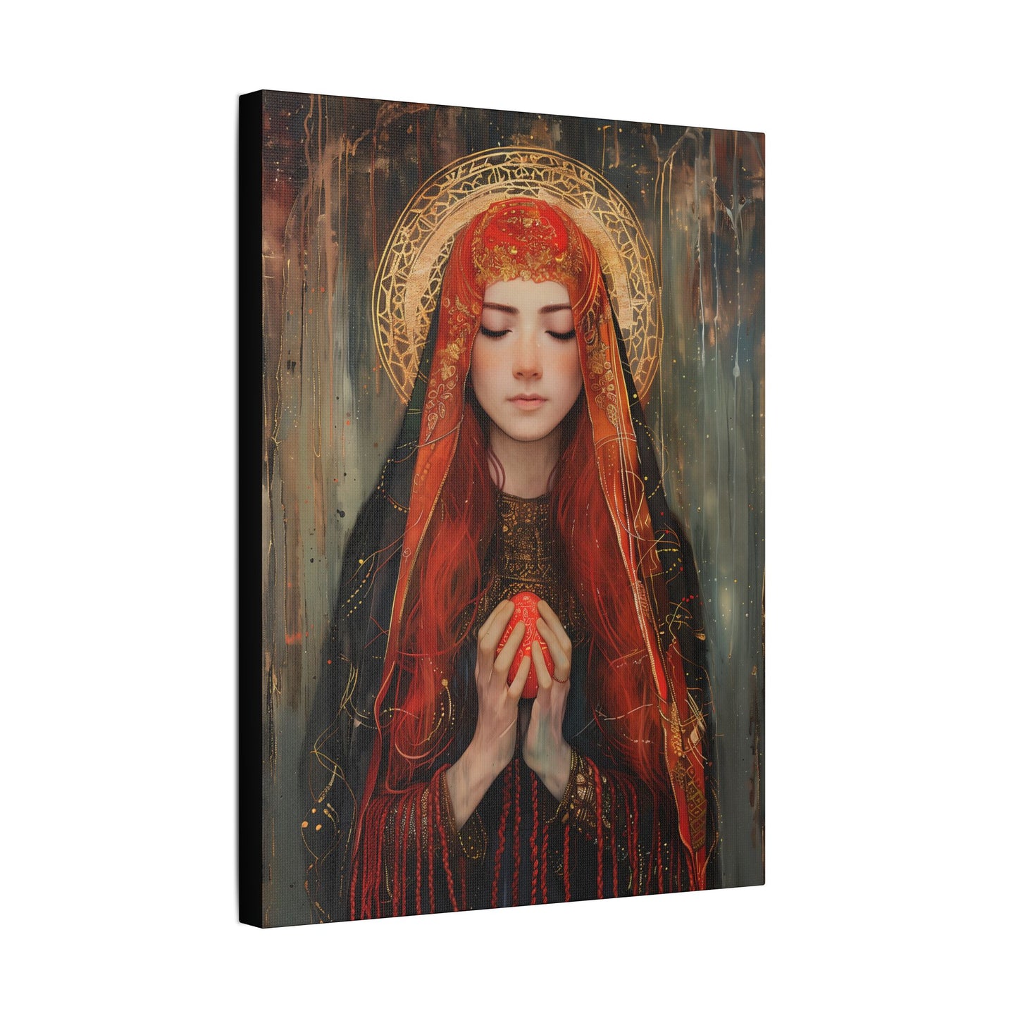 Devotion of Mary Magdalene - Saint Mary Magdalene and the Red Easter Egg - Museum Wrapped Canvas - Print - Religious Art for your Home