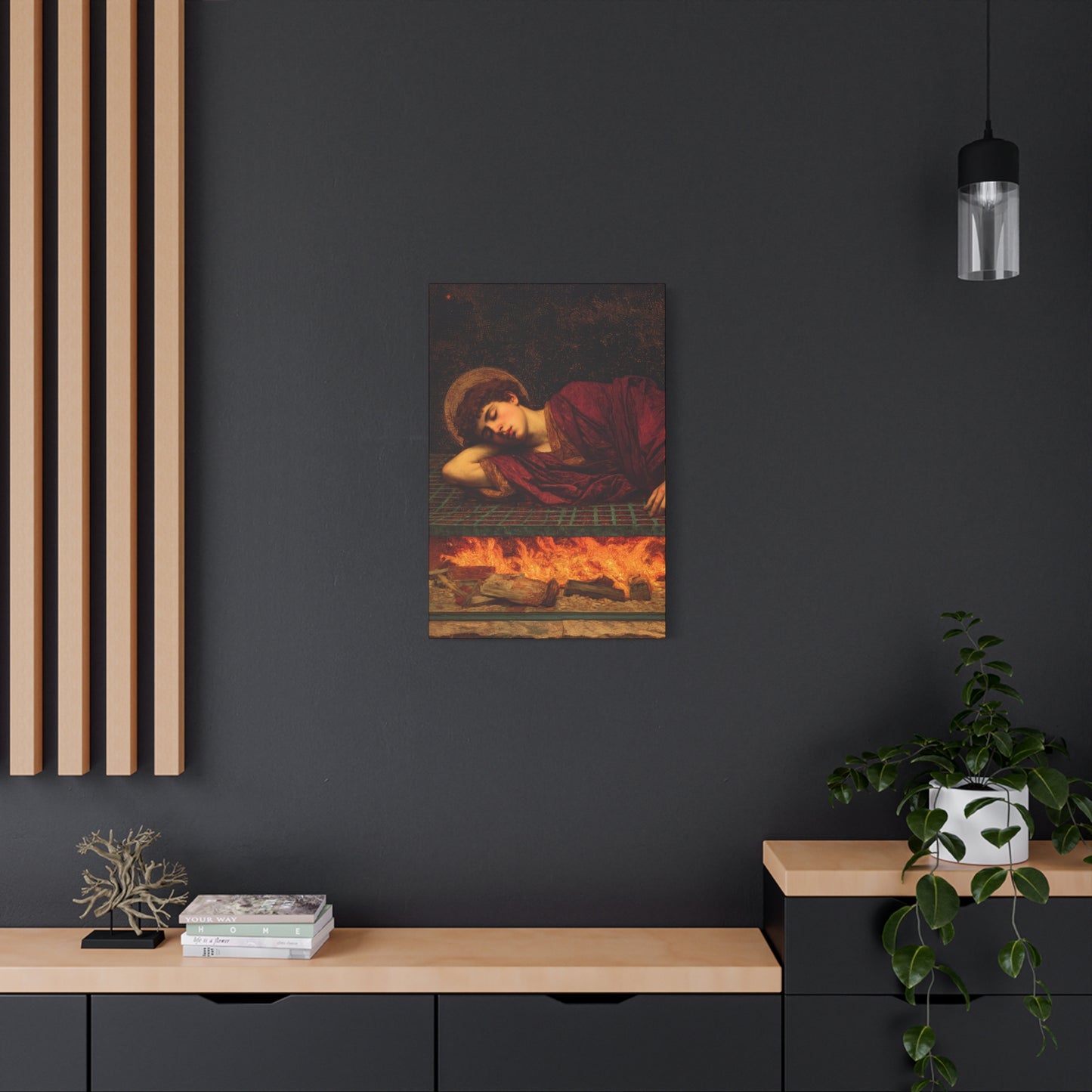 Saint Lawrence -  Museum Wrapped Canvas - Sanctified Souls Print - Religious Art for your Home - Catholic Patron Saint Art