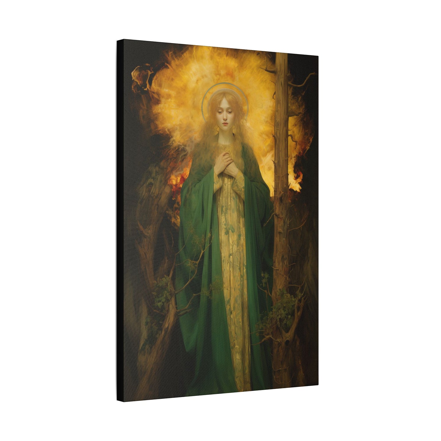 Saint Afra Canvas Print - Multiple Sizes - Catholic Home art - Museum Wrapped Canvas - Sanctified Souls Print