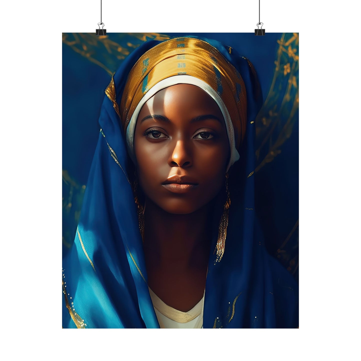 Mary the Blessed Virgin - Sanctified Souls Print - Multiple Sizes - Premium Matte Vertical Posters - Virgin Mary - Black Madonna Art