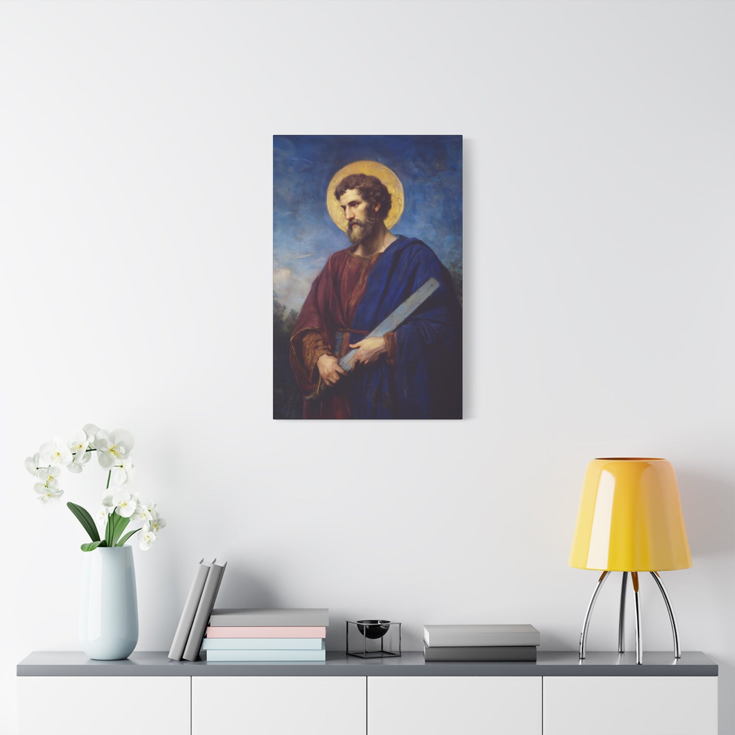 Saint Simon the Apostle  - Gallery Wrapped Canvas - Print - Religious Art for your Home - Catholic Art