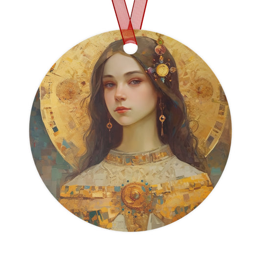 Saint Dymphna - Religious Holiday Christmas Ornament and Keepsake - Double sided Keepsake Religious Ornament