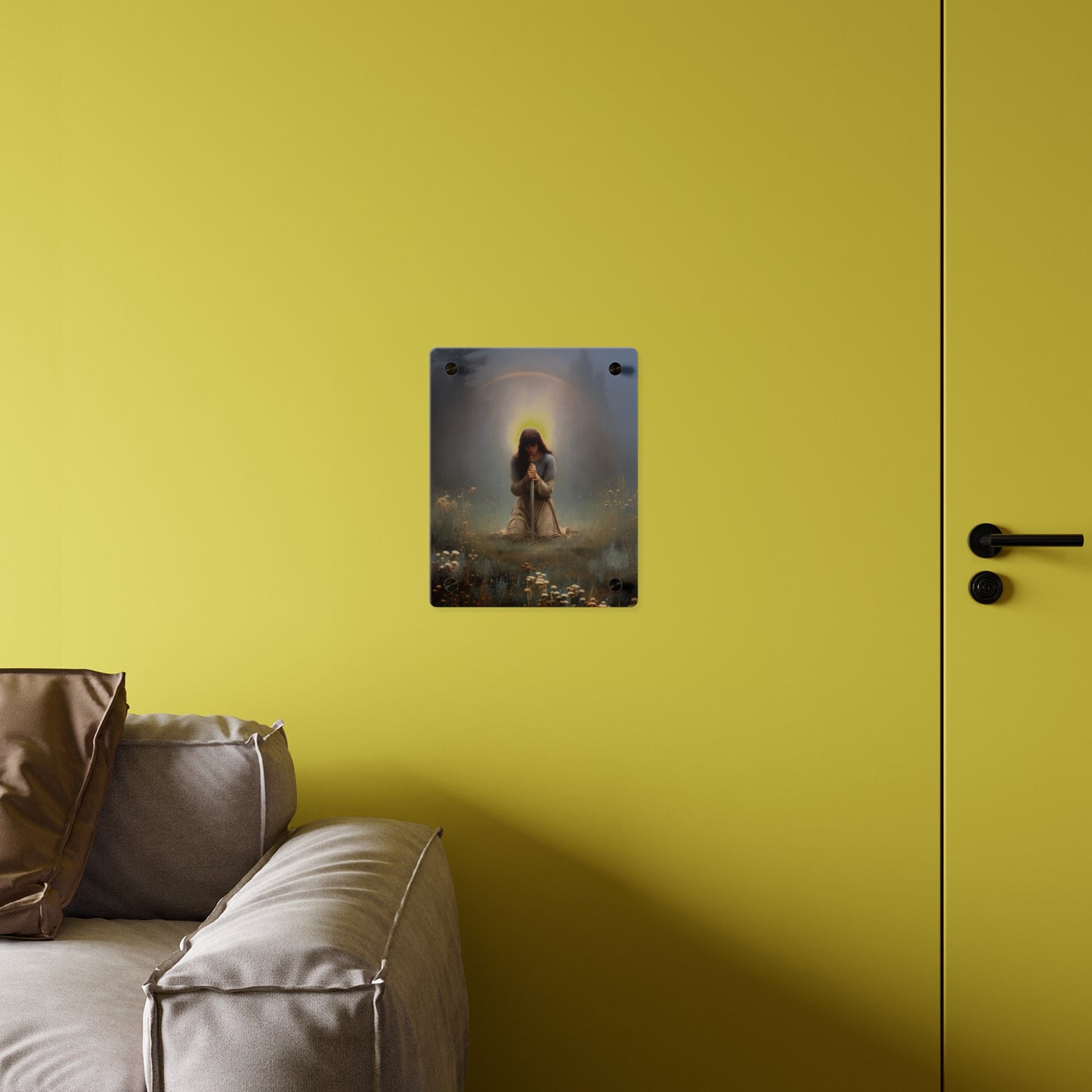 Saint Joan of Arc Wall Art Panel - Ready to Hang Acrylic Print - Catholic Saint Art - Patron Saint Print - No Frame needed