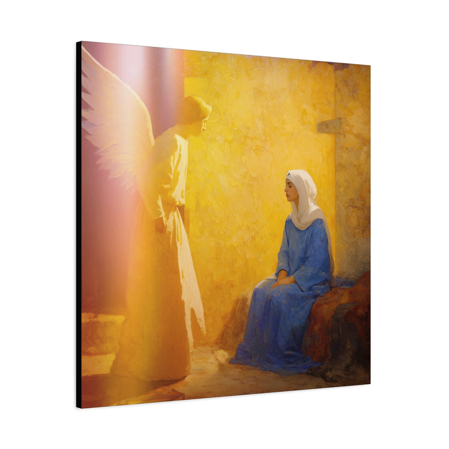 Mary's Yes - Quiet Fiat - Mother Mary - Marian Art - Gallery Wrapped Canvas - Print - Catholic Art Print