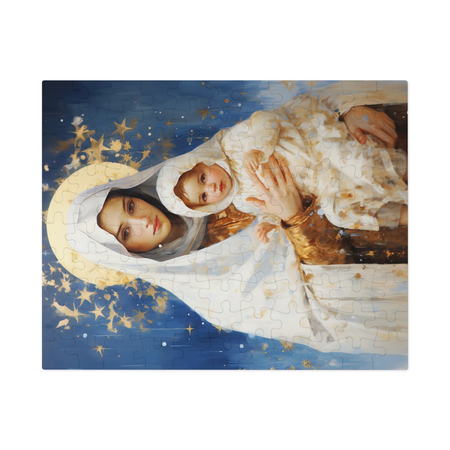 Divine Frost: Our Lady of the Snows - Puzzle and Keepsake Tin - Religious Jigsaw Puzzle (30, 110, 252, 500,1000-Piece) - Religious Puzzle