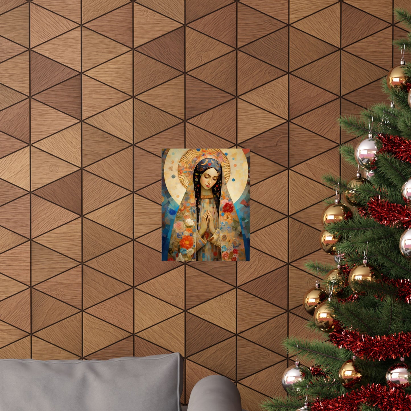Lady of Guadalupe Icon of Love - Sanctified Souls Print - Multiple Sizes - Premium Matte Vertical Posters