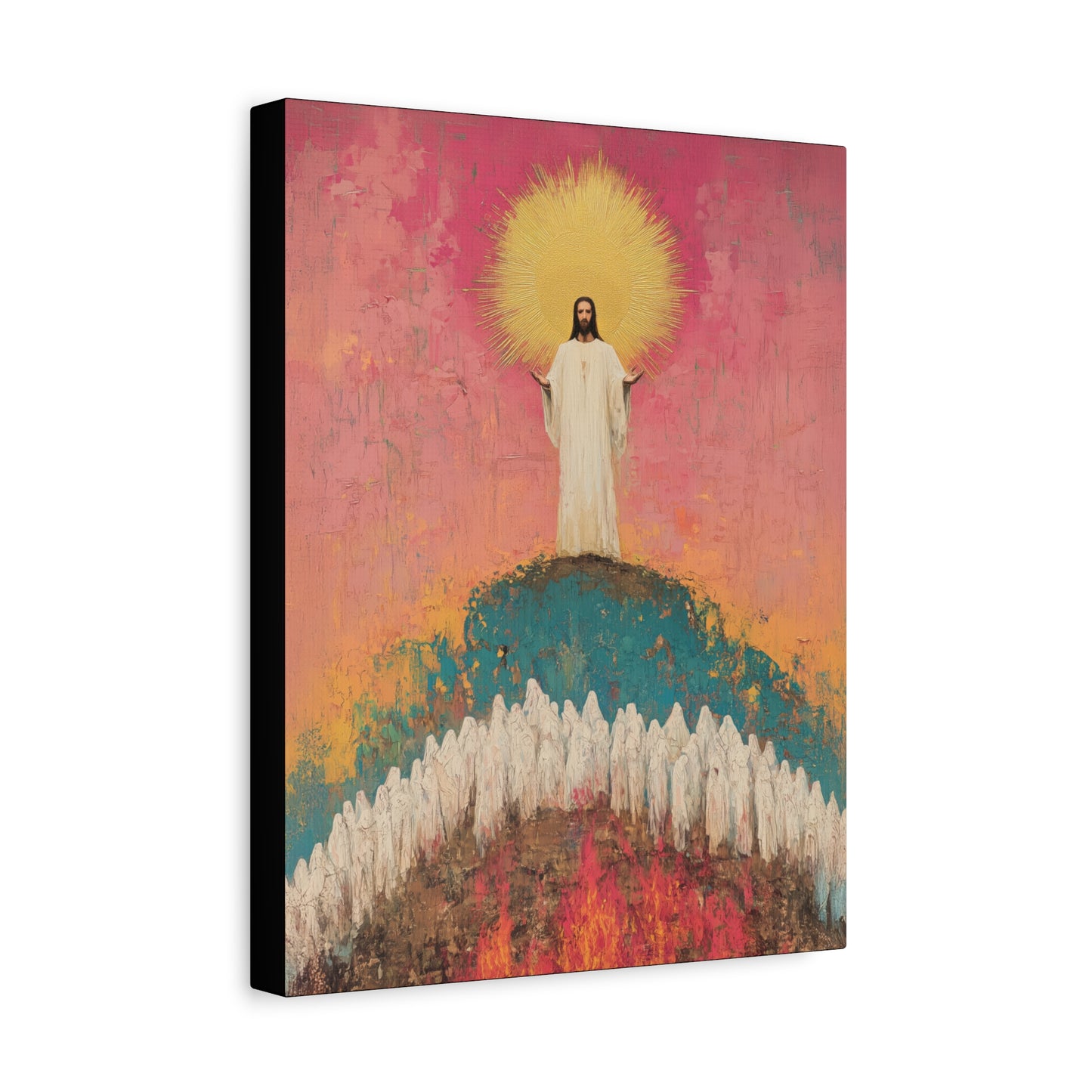 Light Pierced the Abyss  - Museum Wrapped Canvas - Sanctified Souls Print - Religious Art for your Home
