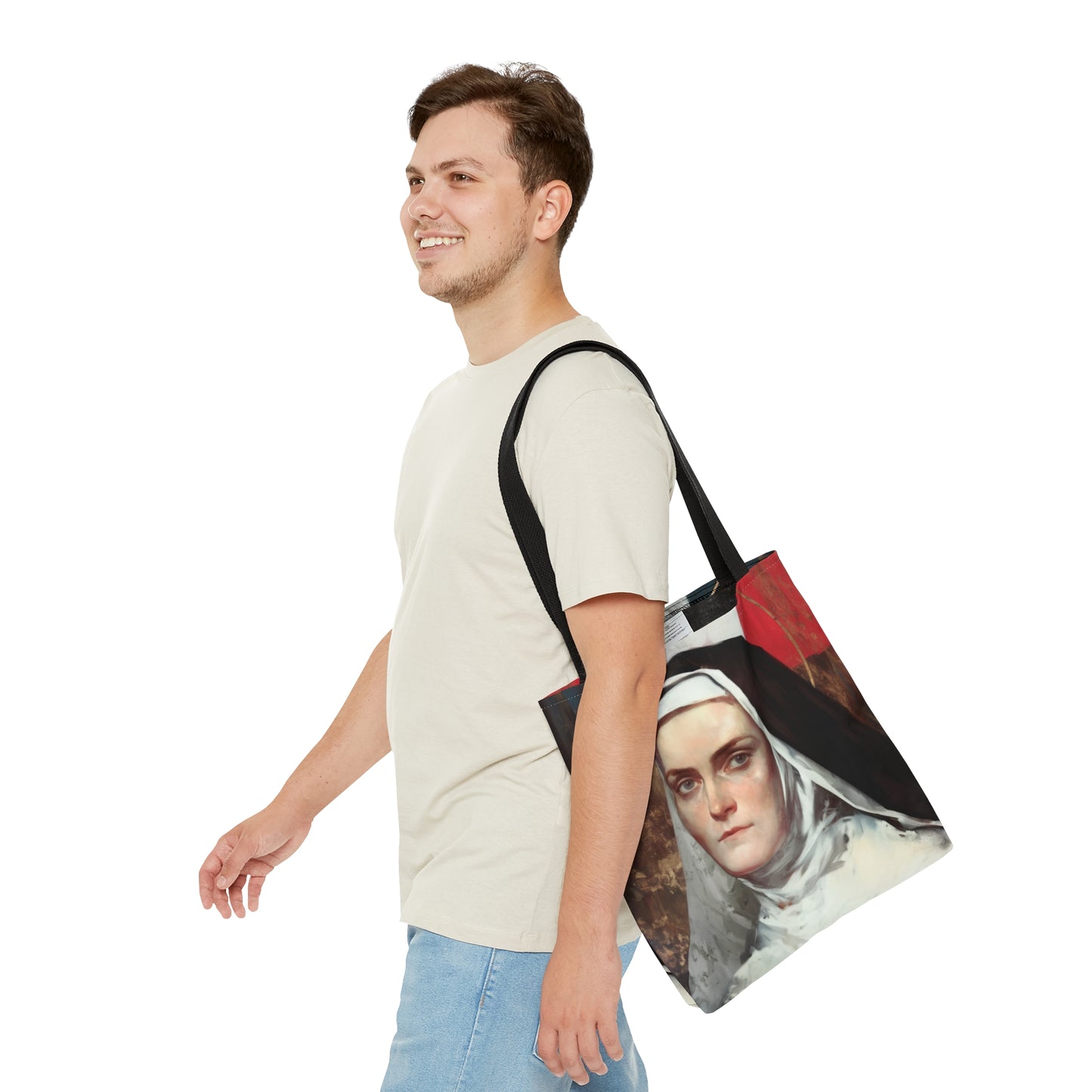 Saint Jeanne-Antide Thouret Tote Bag - Large Medium Small Faith Art Bag - Catholic Faith Purse - Religious - Prayer Bag - Devotional Purse