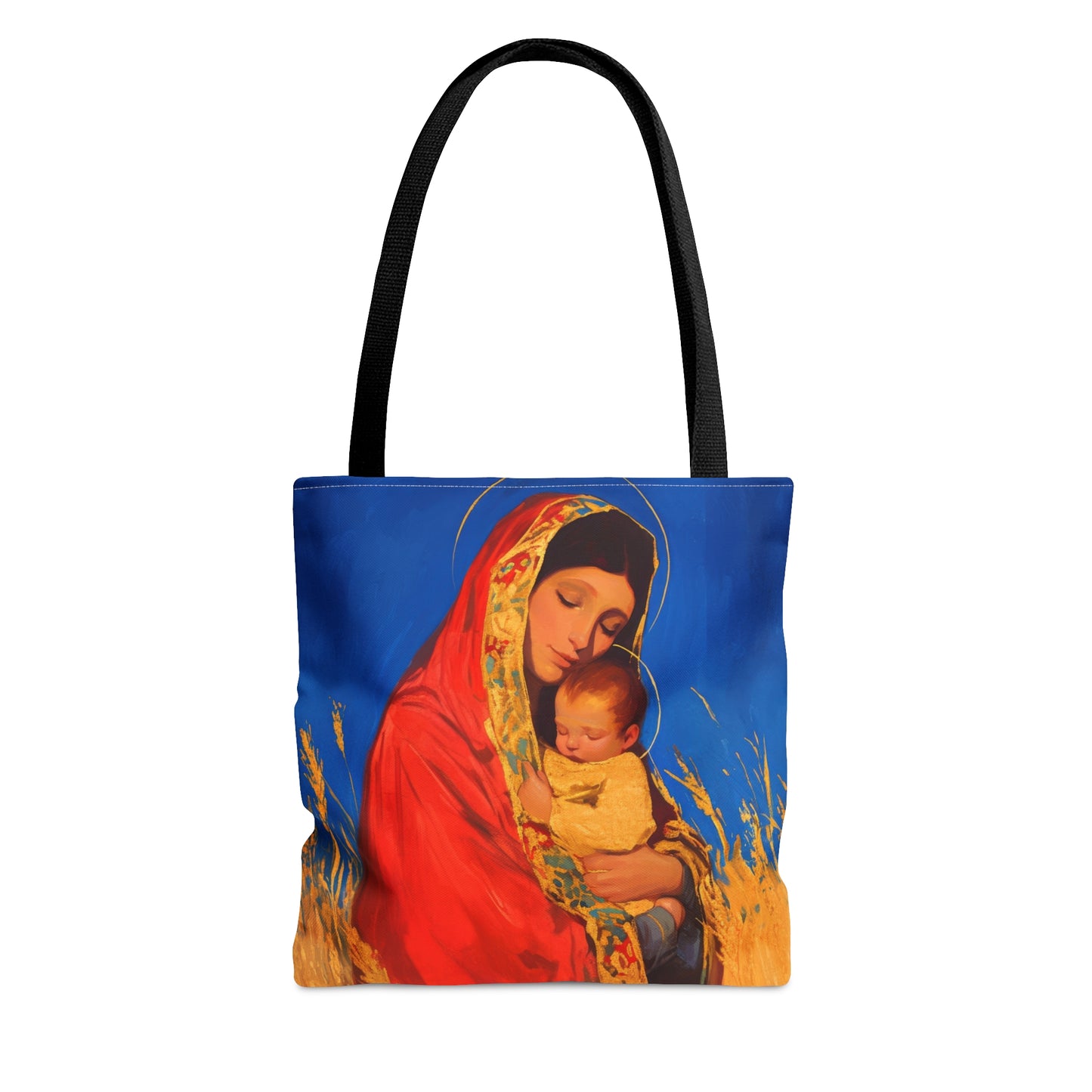Our Lady of the Harvest - Tote Bag - Large Medium Small Faith Art Bag - Bible Study Faith Purse - Double Sided