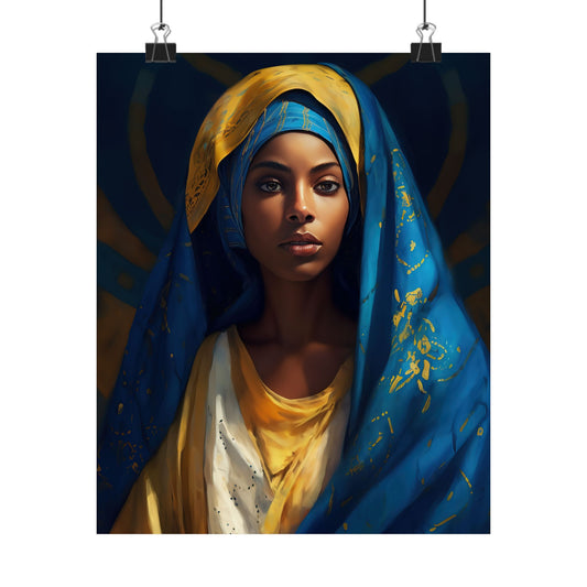 Mary The Blessed Virgin - Sanctified Souls Print - Multiple Sizes - Premium Matte Vertical Posters