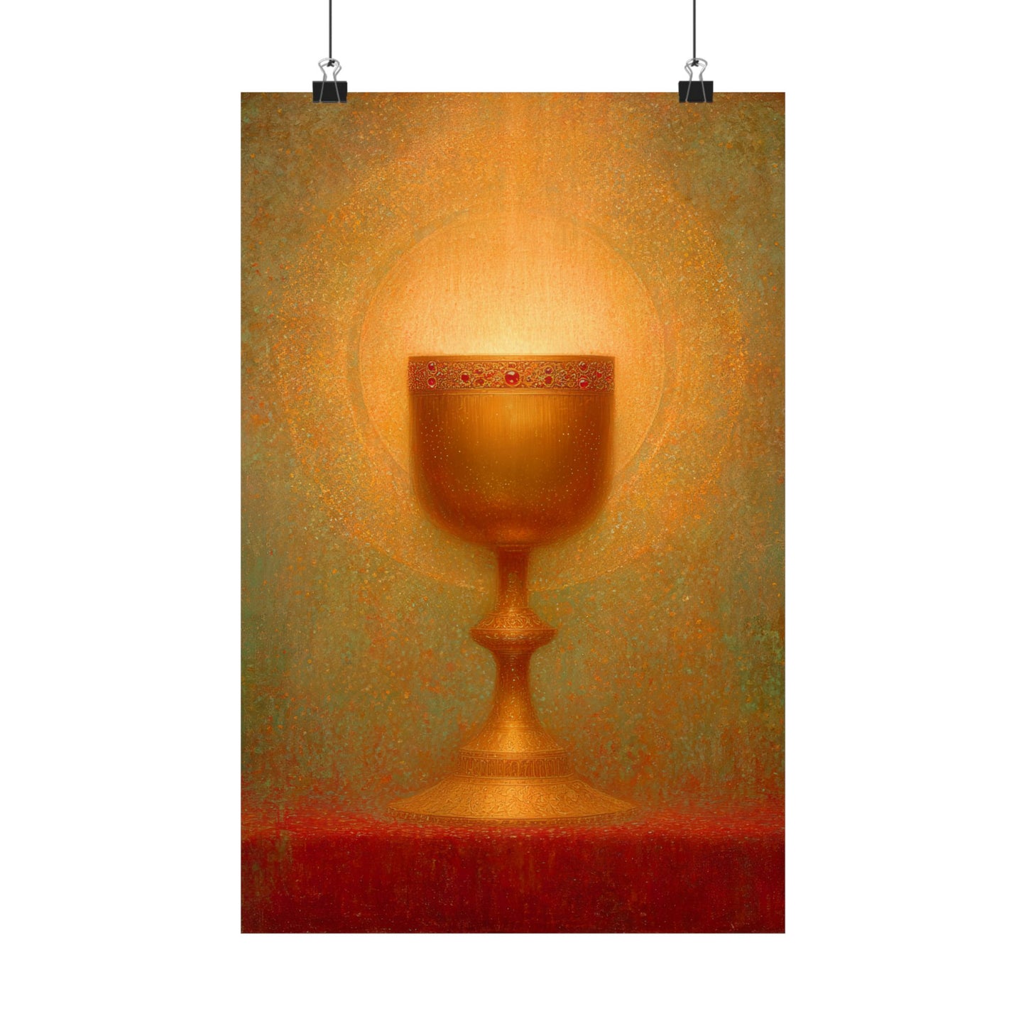 Chalice of the Lamb, Light of the World - The Holy Grail - Sanctified Souls Print - Multiple Sizes - Premium Matte Vertical Posters