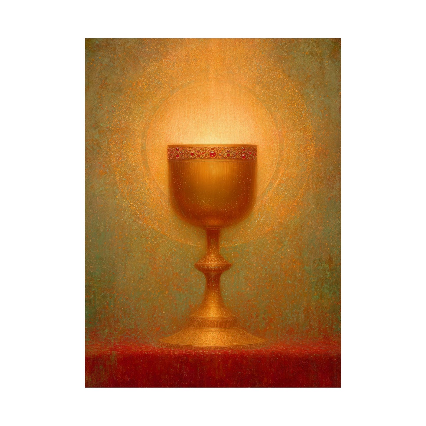 Chalice of the Lamb, Light of the World - The Holy Grail - Sanctified Souls Print - Multiple Sizes - Premium Matte Vertical Posters