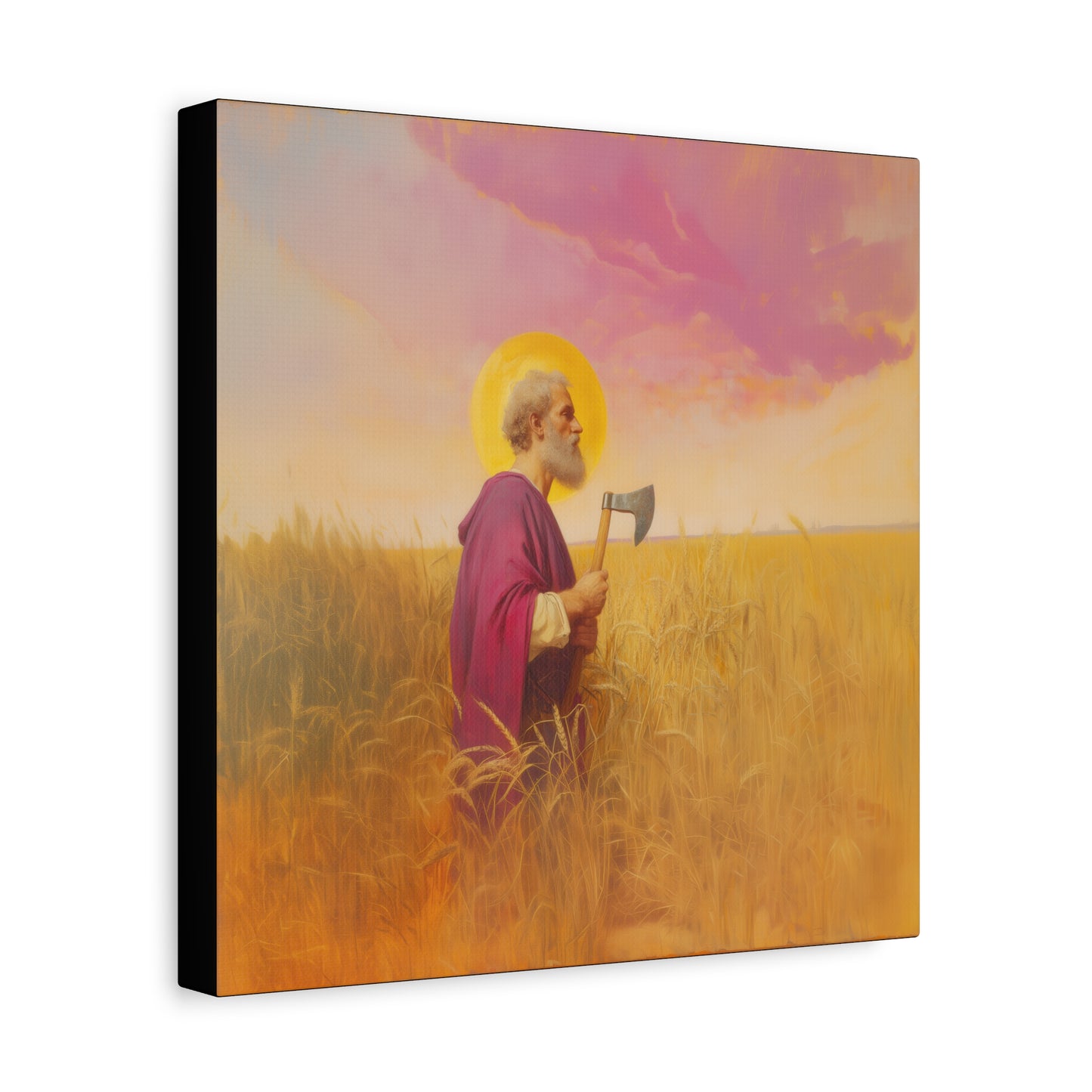 Saint Matthias -  Museum Wrapped Canvas - Sanctified Souls Print - Religious Art for your Home - Catholic Patron Saint Art