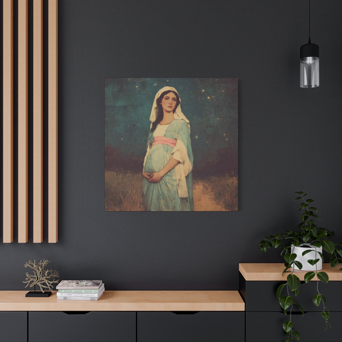 Our Lady of 'O' - Our Lady of Expectation - Mother Mary - Marian Art - Gallery Wrapped Canvas - Print - Catholic Art Print