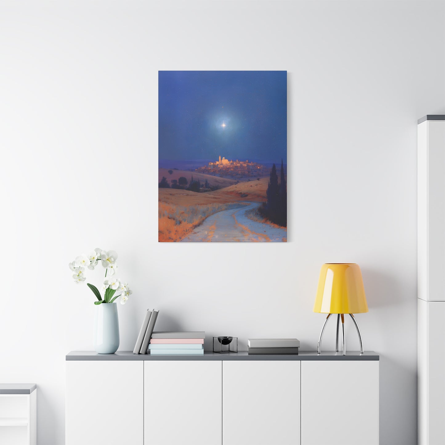 Bethlehem Wrapped in the Light of His Coming - Gallery Wrapped Canvas - Print - Religious Art for your Home - Catholic