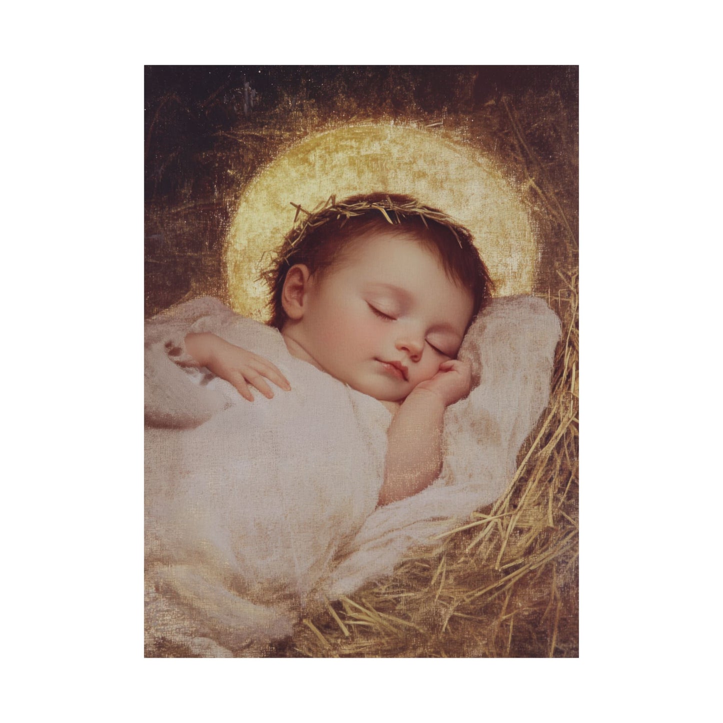 The Christ Child Born Into the Quiet of the World - Sanctified Souls Print - Multiple Sizes - Premium Matte Vertical Posters