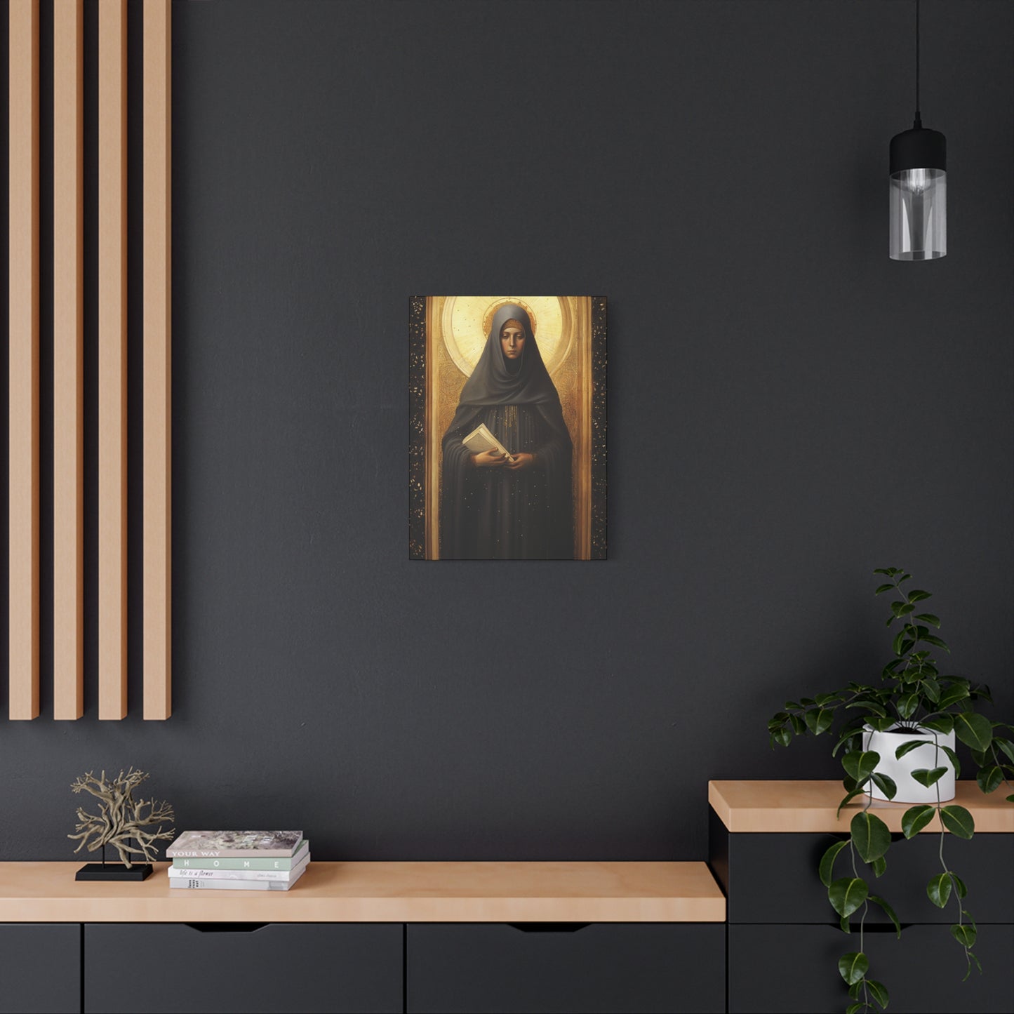 Saint Monica of Hippo - Museum Wrapped Canvas - Sanctified Souls Print - Religious Art for your Home