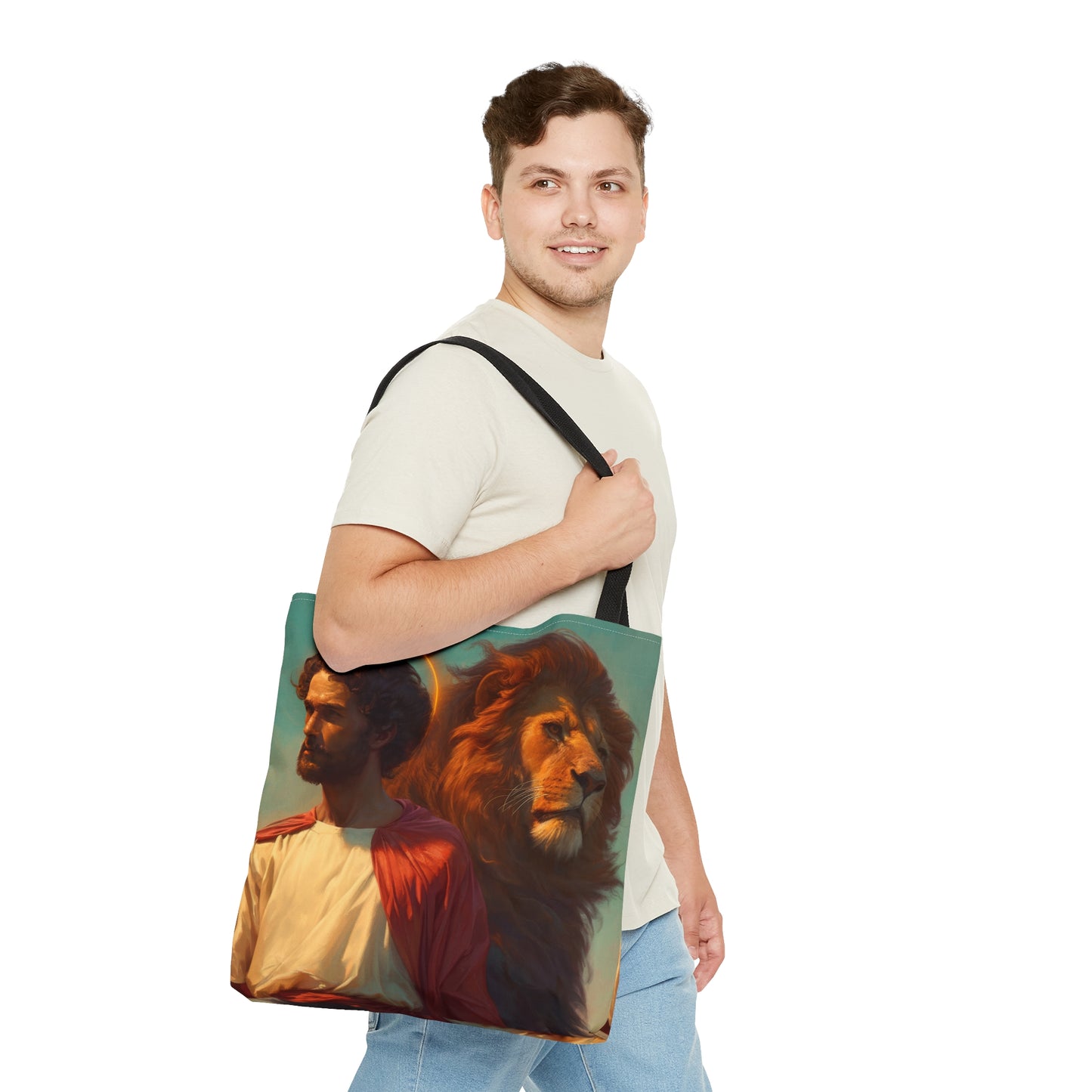 Saint Mark the Evangelist  Tote Bag - Large Medium Small Faith Art Bag - Catholic Faith Purse - Religious Carry All Reusable Tote Bag