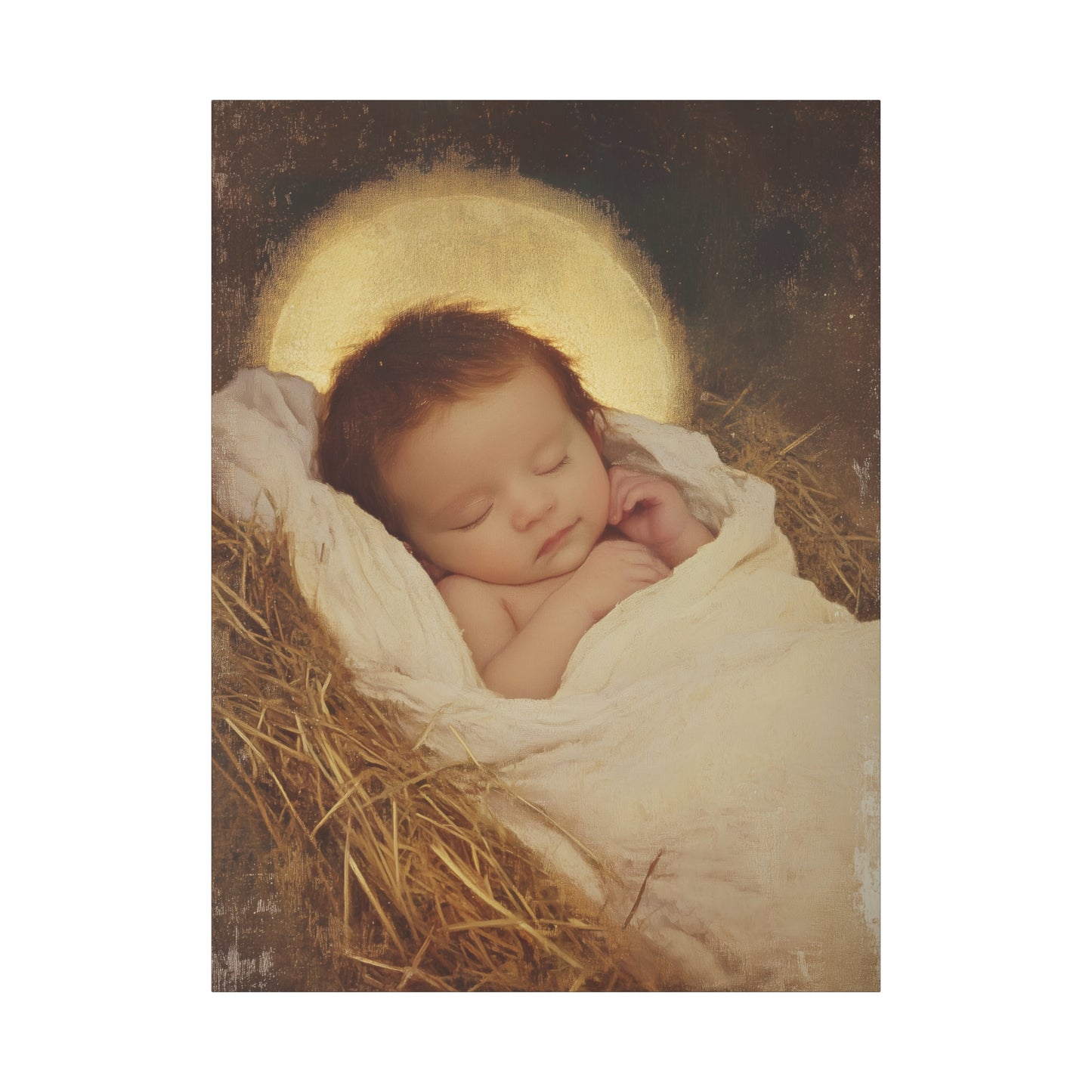 Jesus, the Newborn Light of the World - Gallery Wrapped Canvas - Print - Religious Art for your Home - Catholic Art Print
