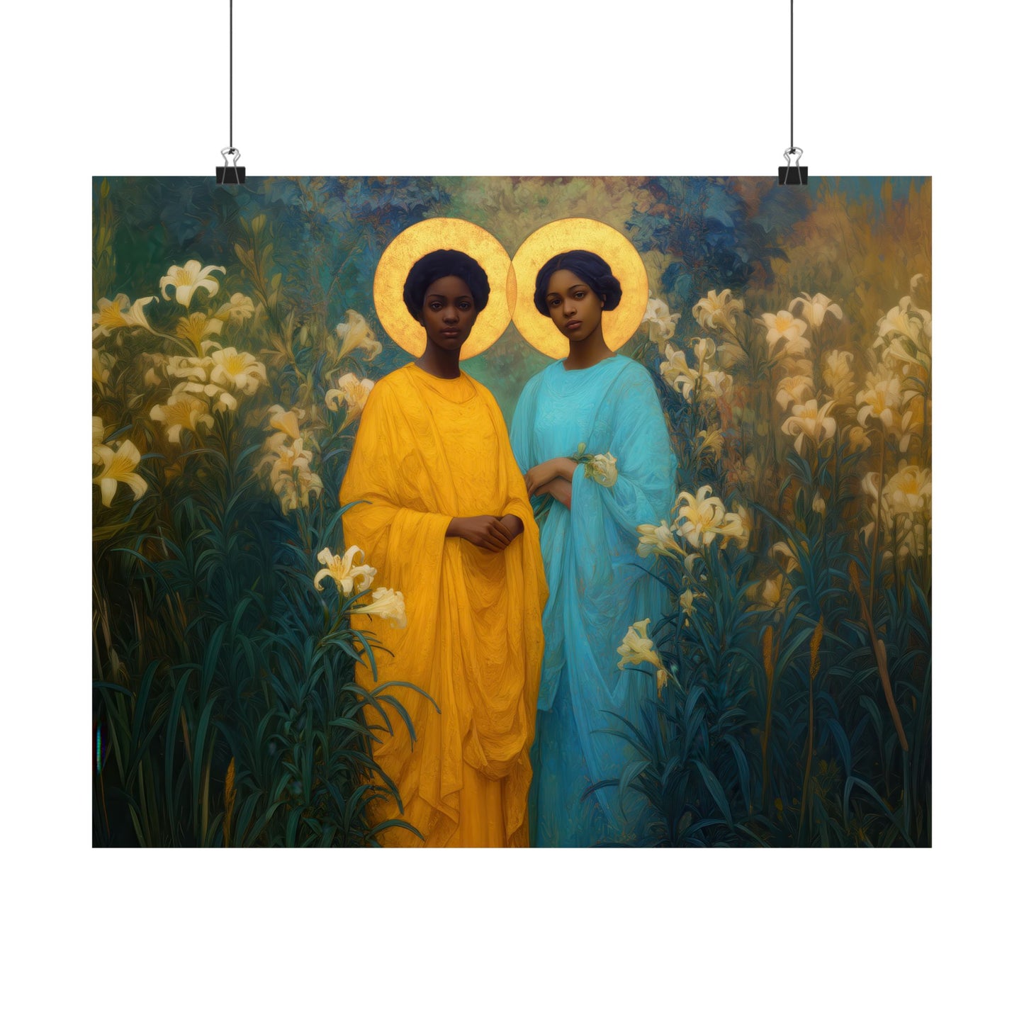 Saint Perpetua and Saint Felicity  - Sanctified Souls Print - Multiple Sizes - Premium Posters - Catholic Art - Christian Home Decor Artwork