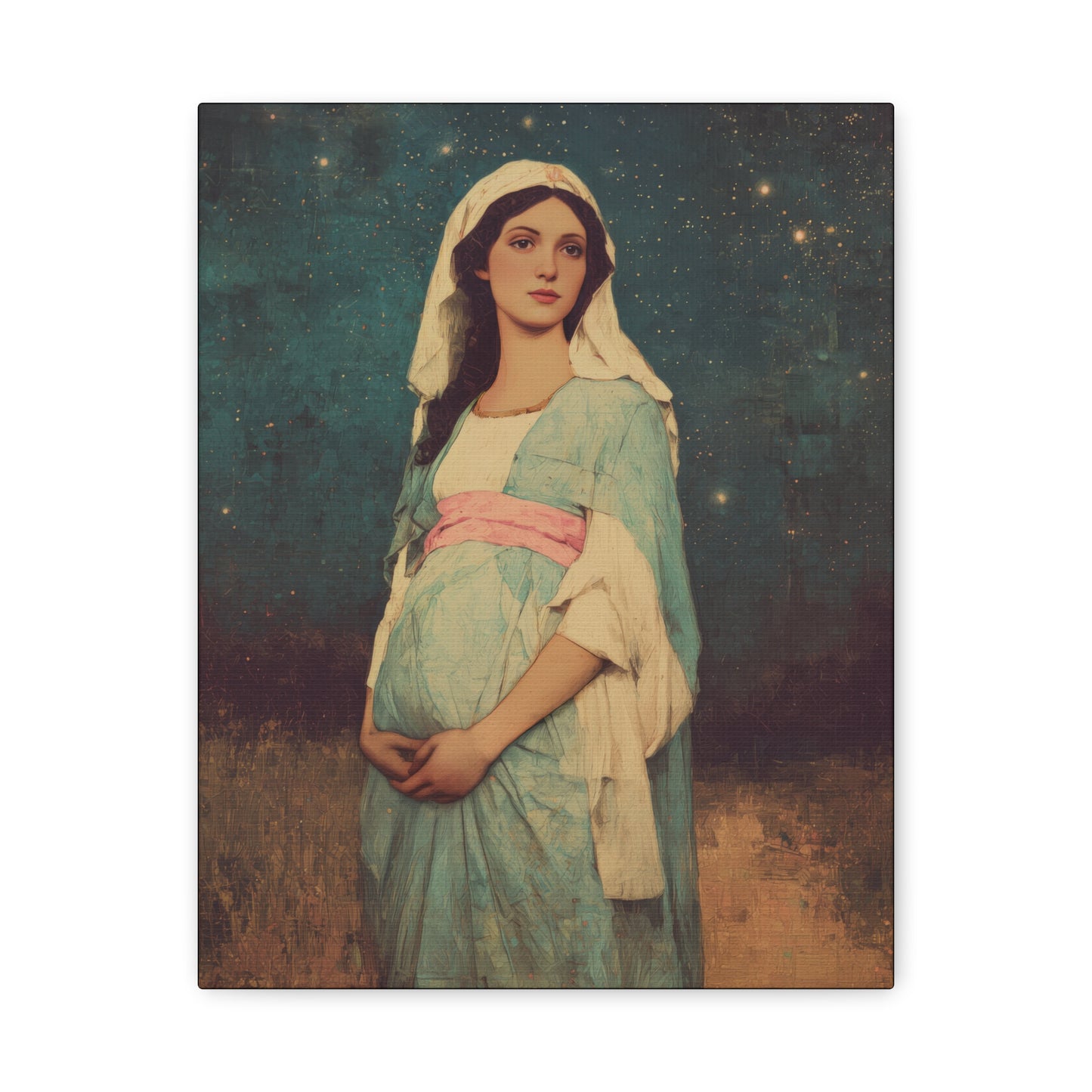 Our Lady of 'O' - Our Lady of Expectation - Mother Mary - Marian Art - Gallery Wrapped Canvas - Print - Catholic Art Print