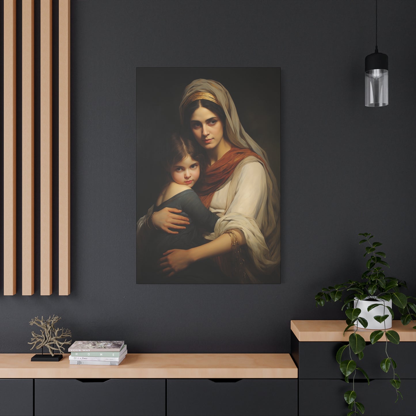 Saint Anne mother of Mary the Blessed Virgin - Museum Wrapped Canvas - Sanctified Souls Print - Religious Art for your Home