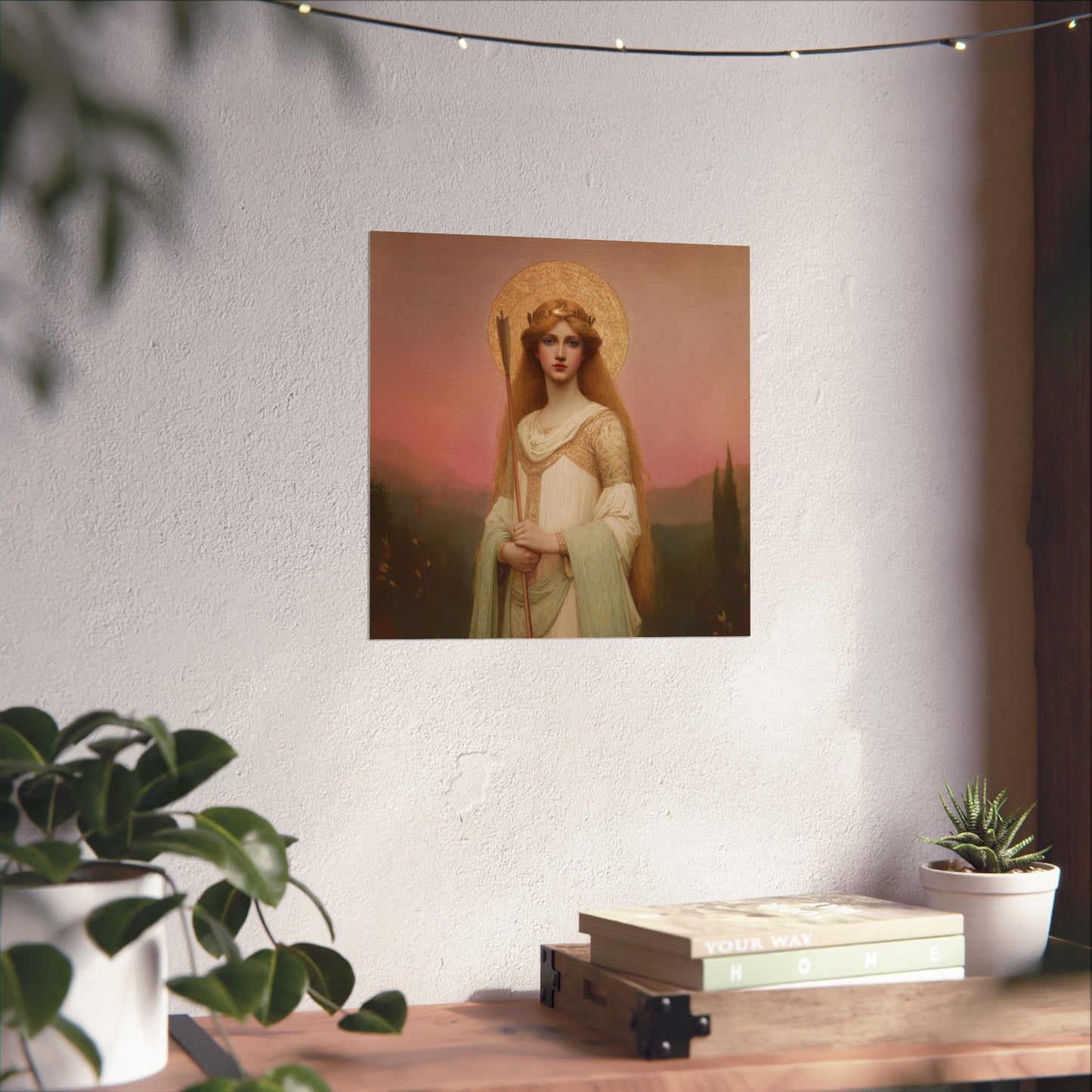 Saint Ursula -  Catholic Art - Multiple Sizes - Premium Posters - Catholic Art - Christian Home - Catholic Saint Art